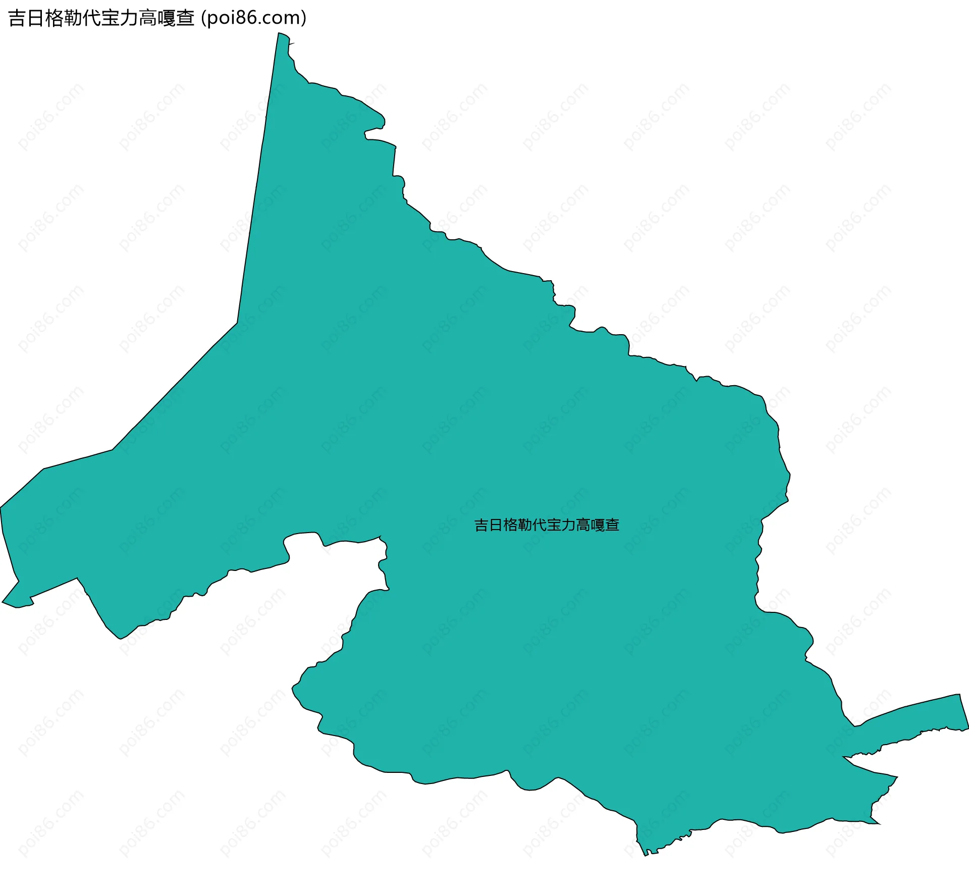 吉日格勒代宝力高嘎查边界地图