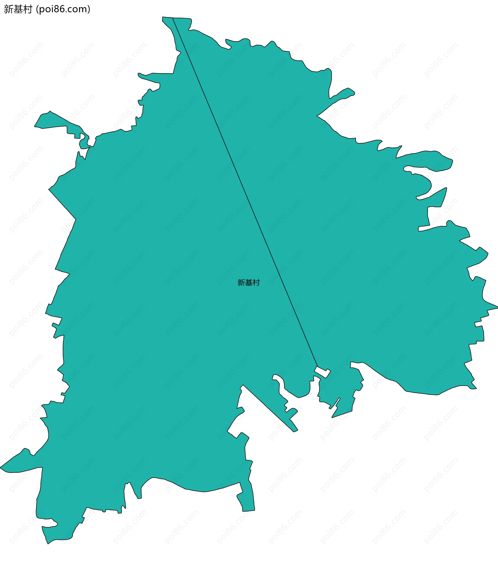 新基村边界地图