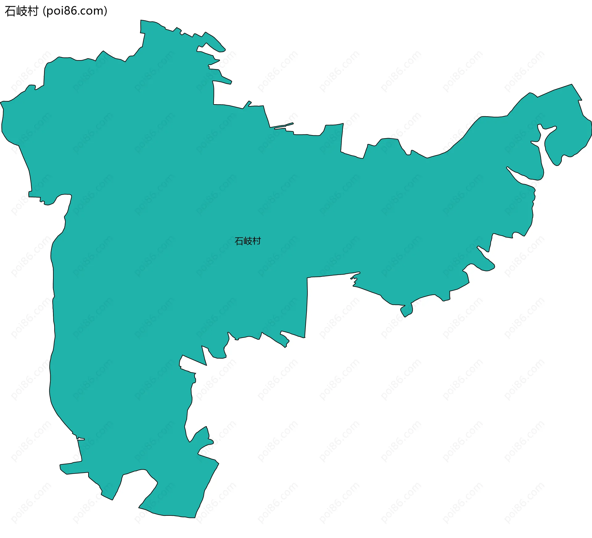 石岐村边界地图