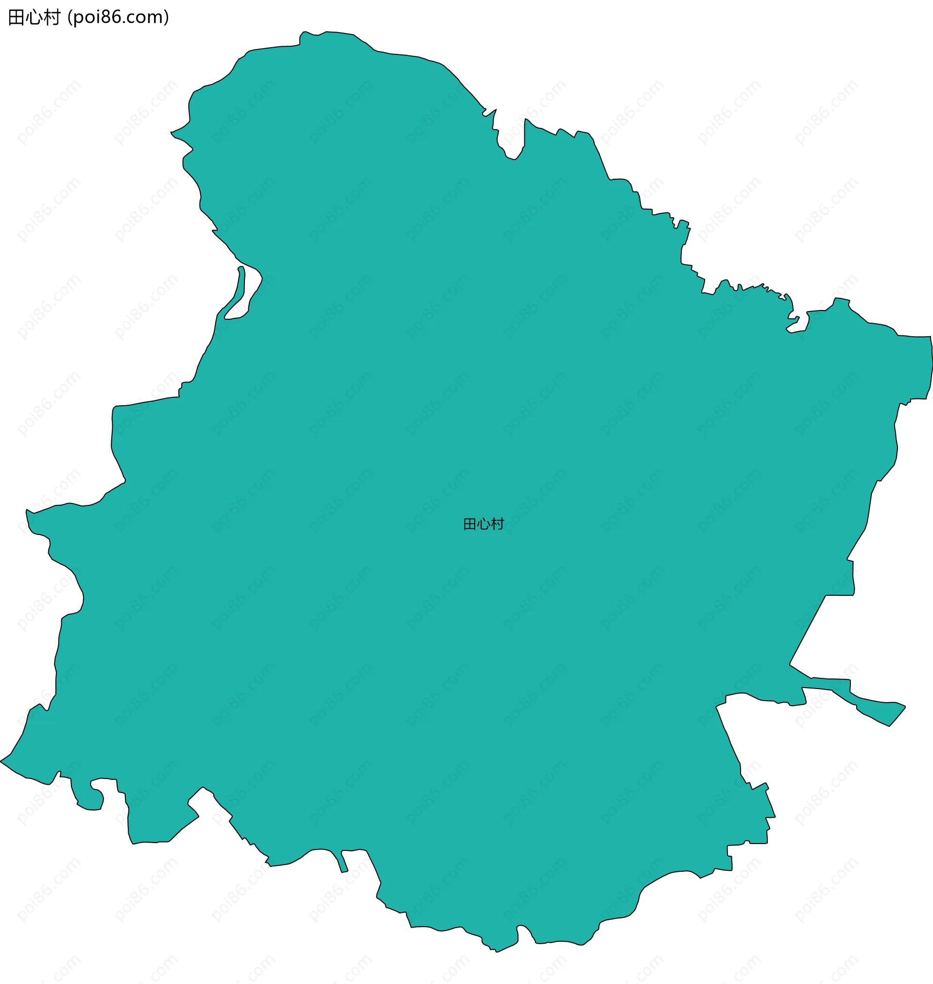 田心村边界地图