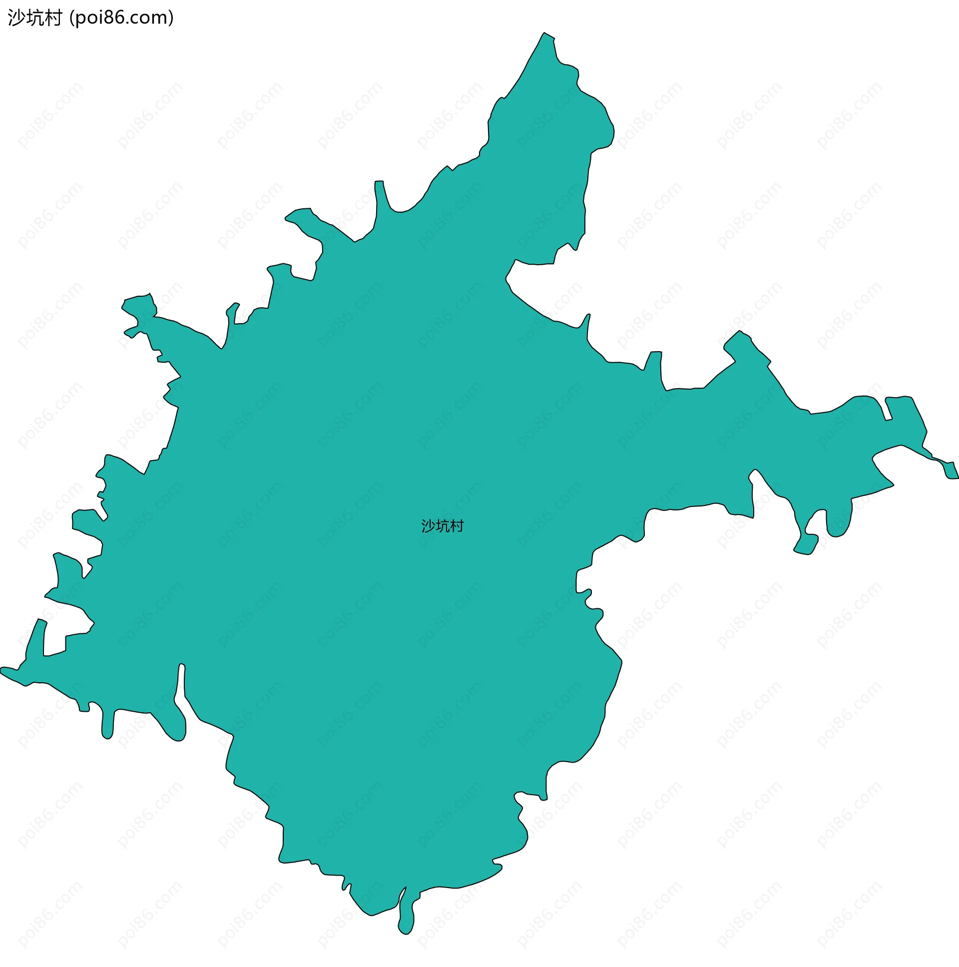 沙坑村边界地图