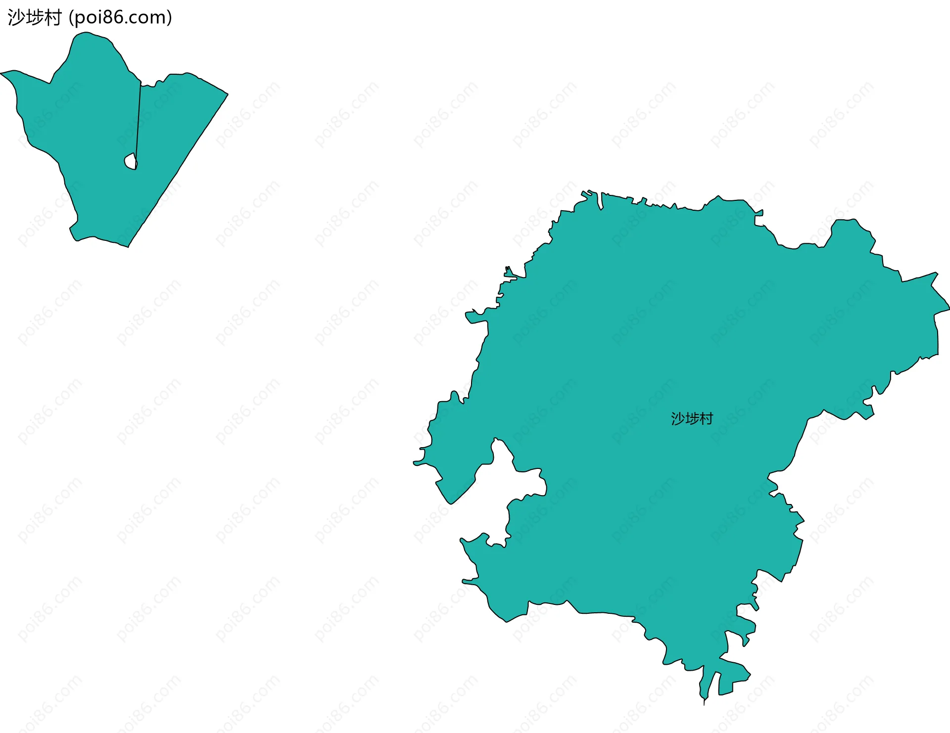 沙埗村边界地图
