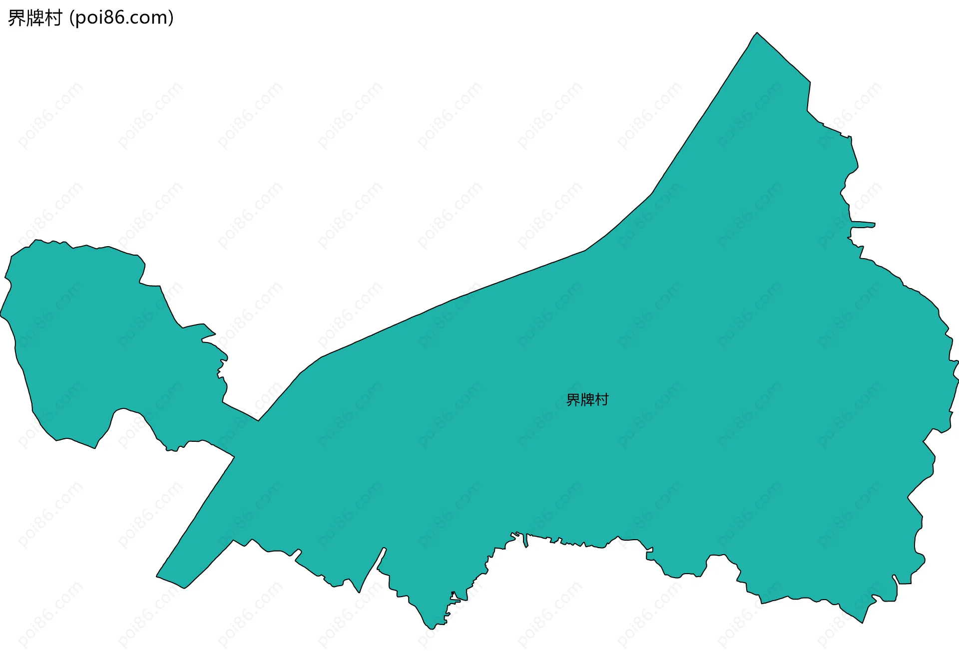 界牌村边界地图