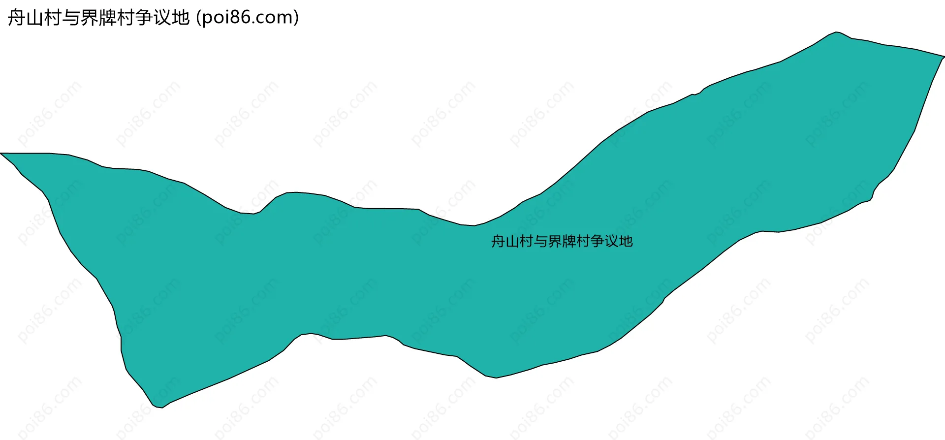 舟山村与界牌村争议地边界地图