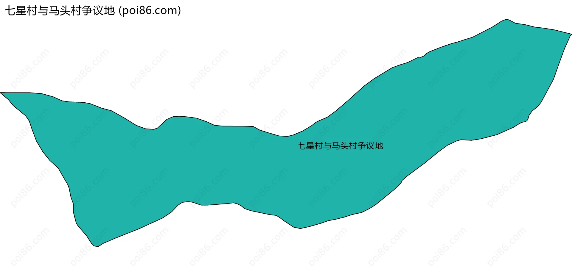 七星村与马头村争议地边界地图