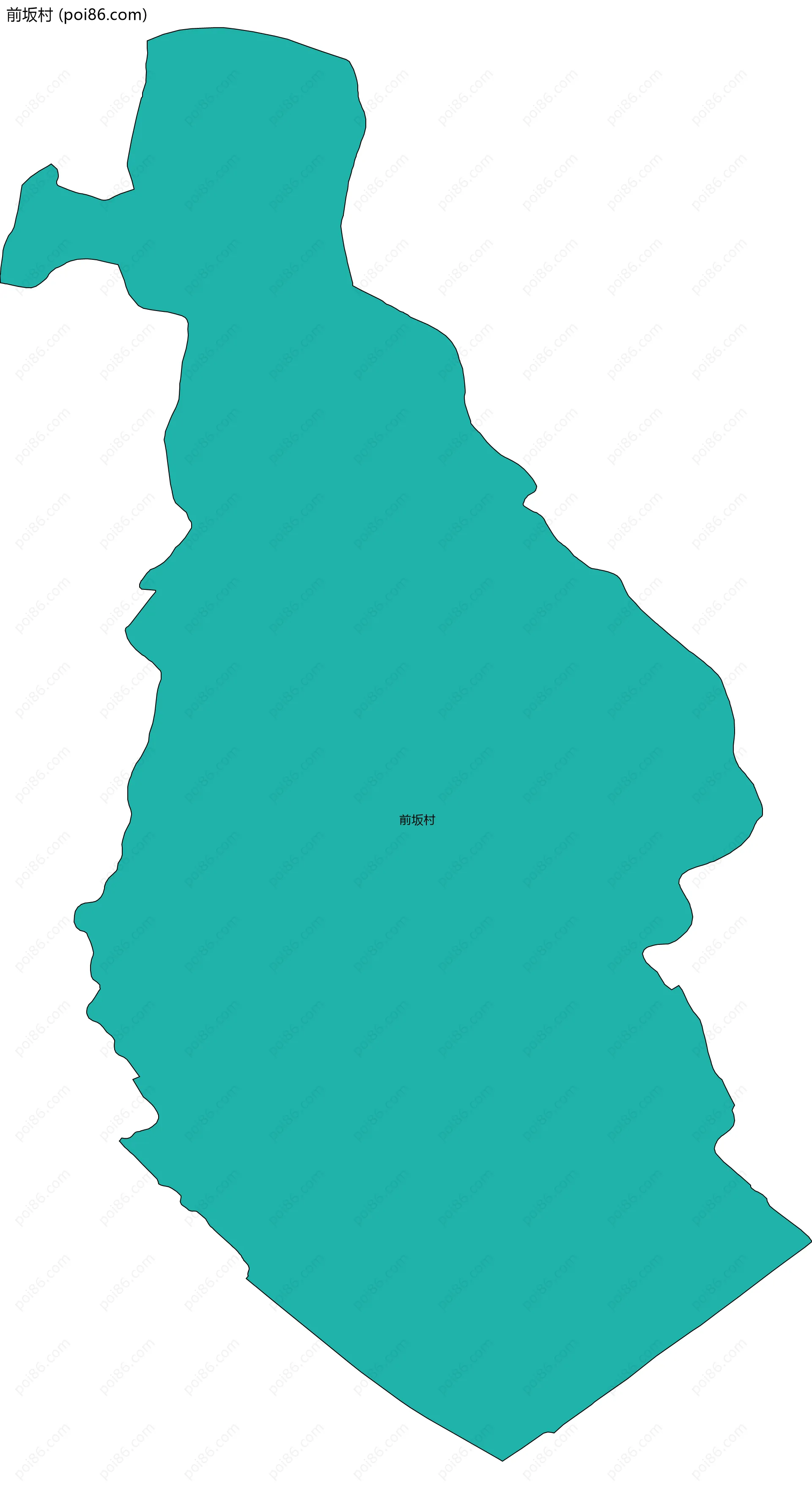 前坂村边界地图