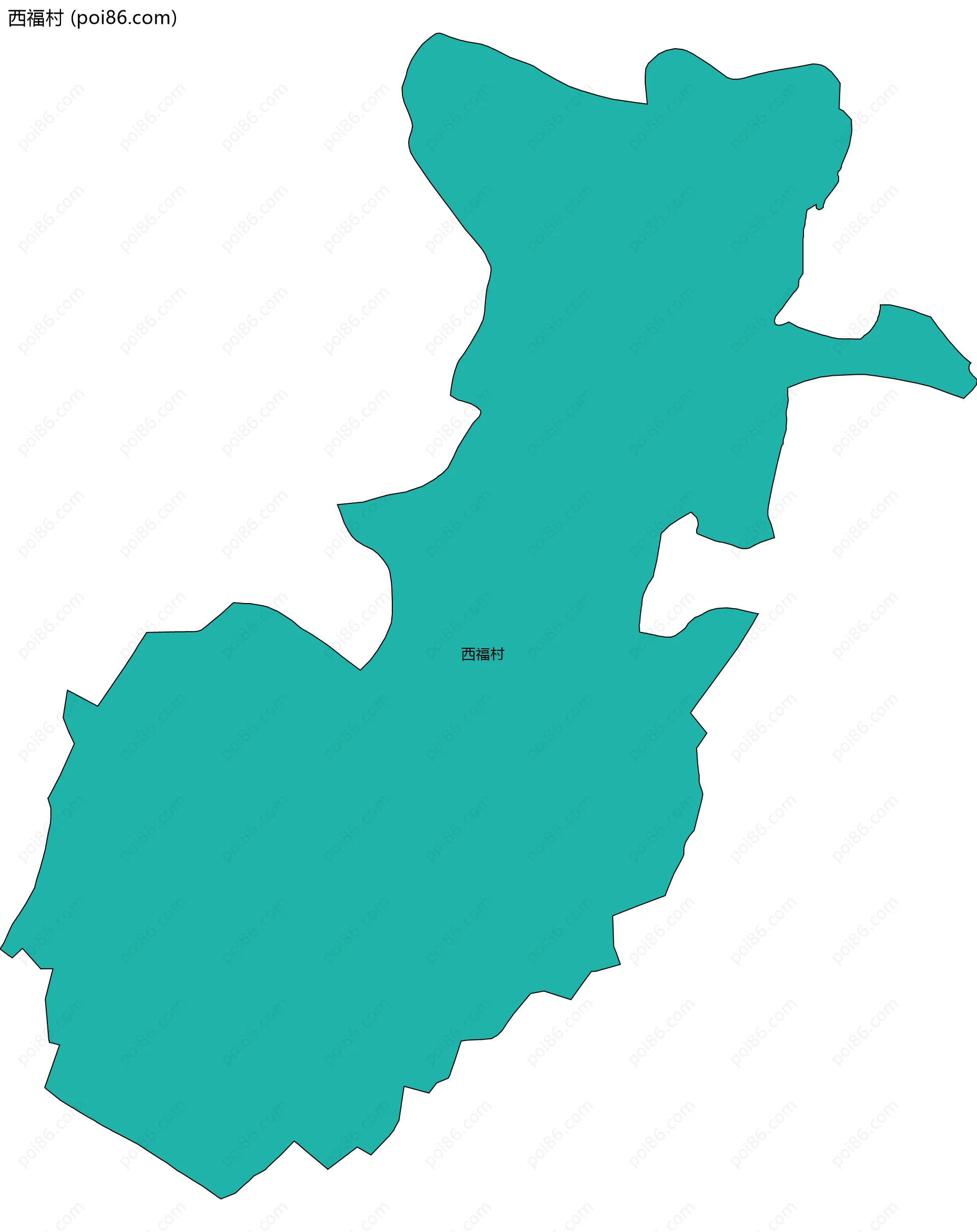 西福村边界地图