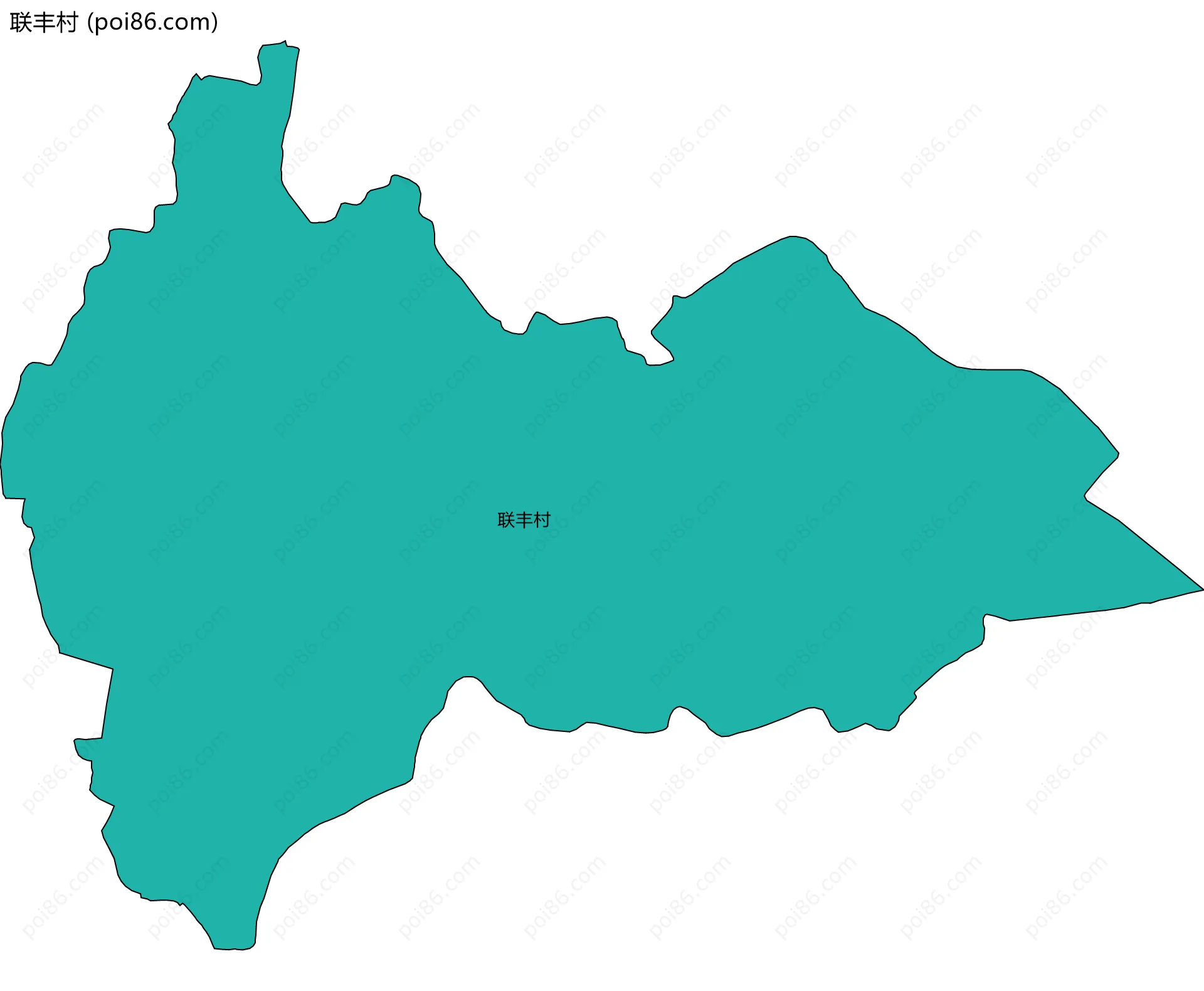联丰村边界地图