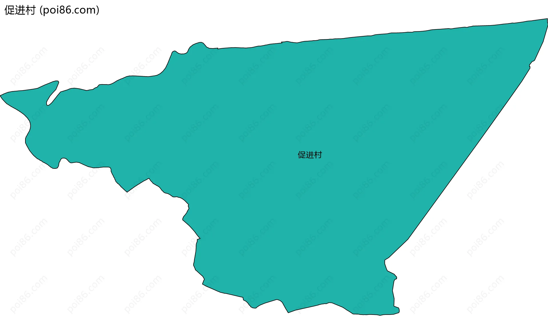 促进村边界地图