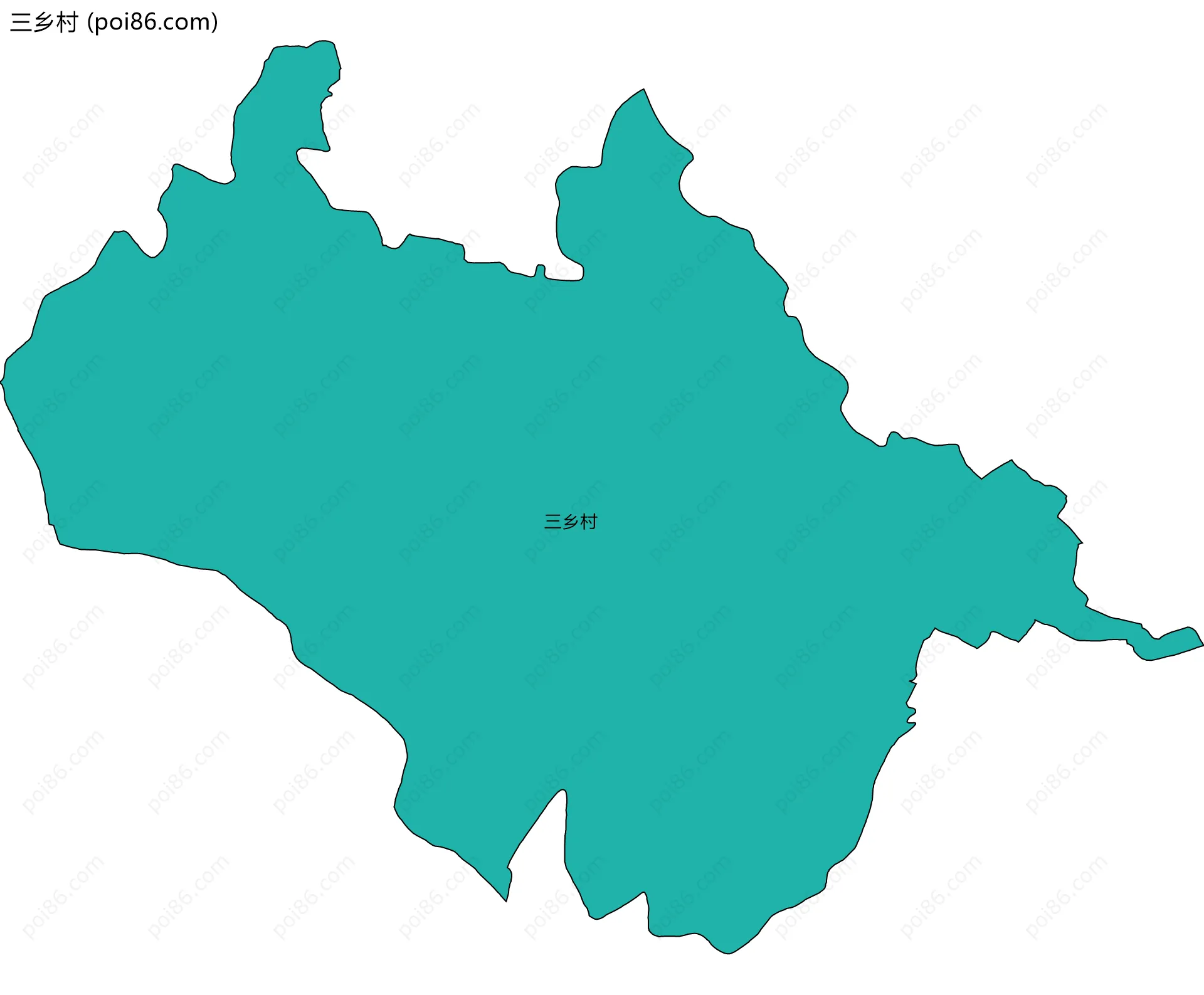 三乡村边界地图