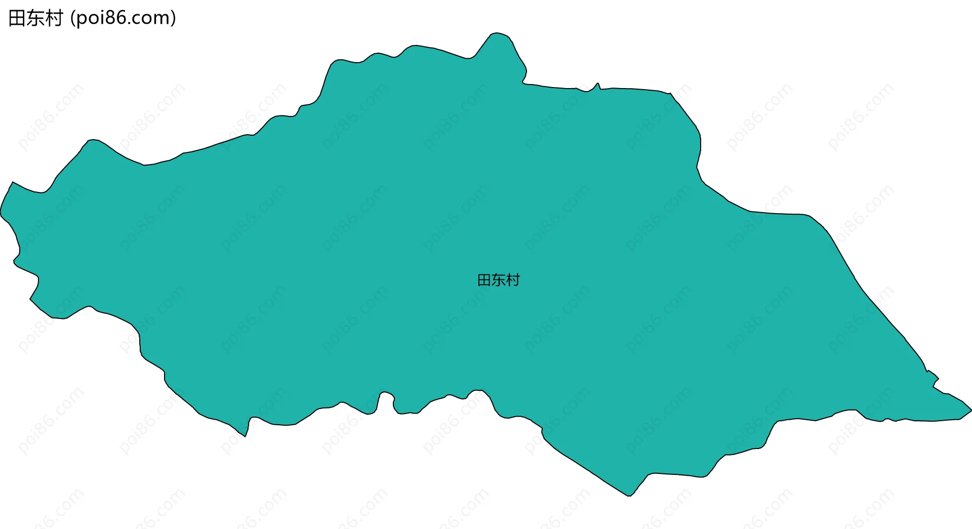 田东村边界地图