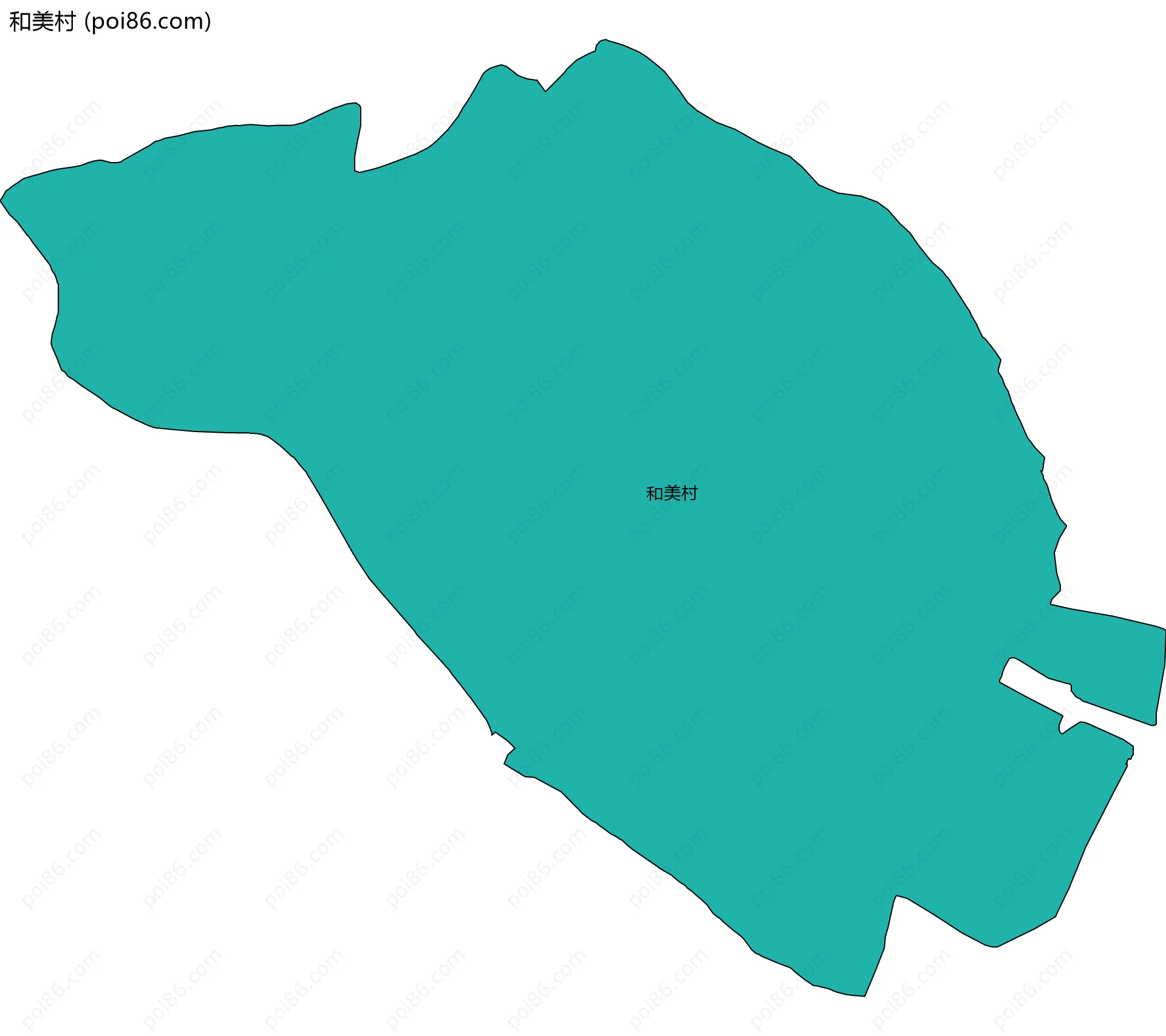 和美村边界地图