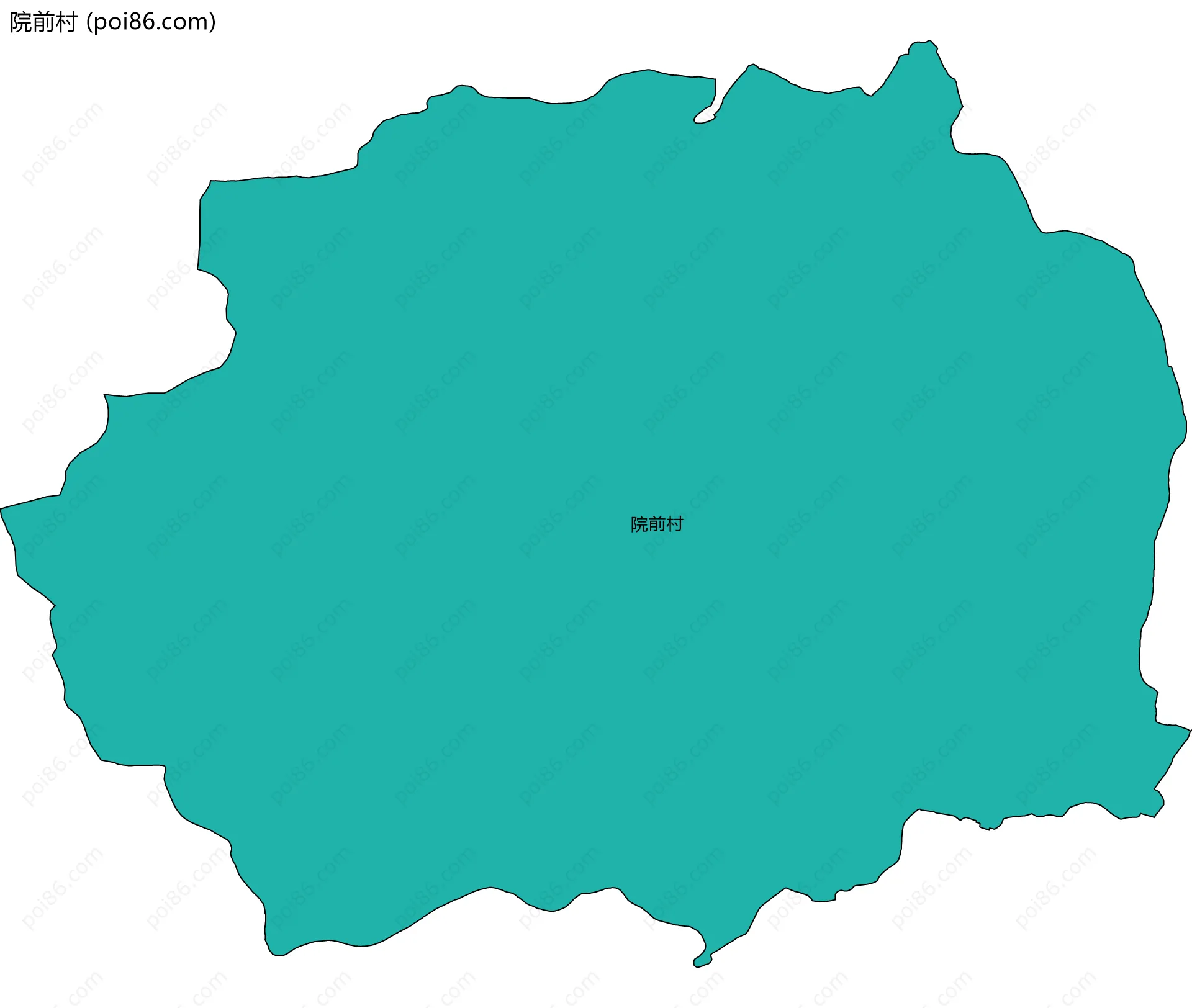 院前村边界地图