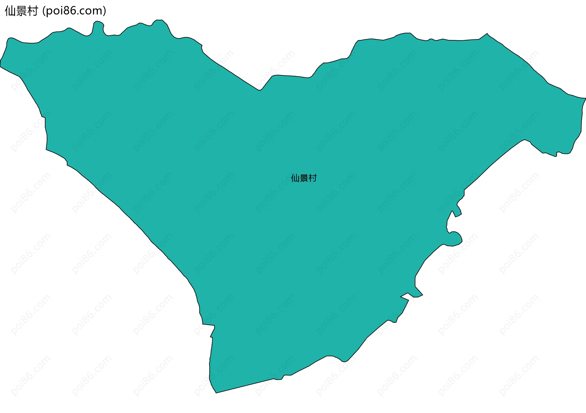 仙景村边界地图