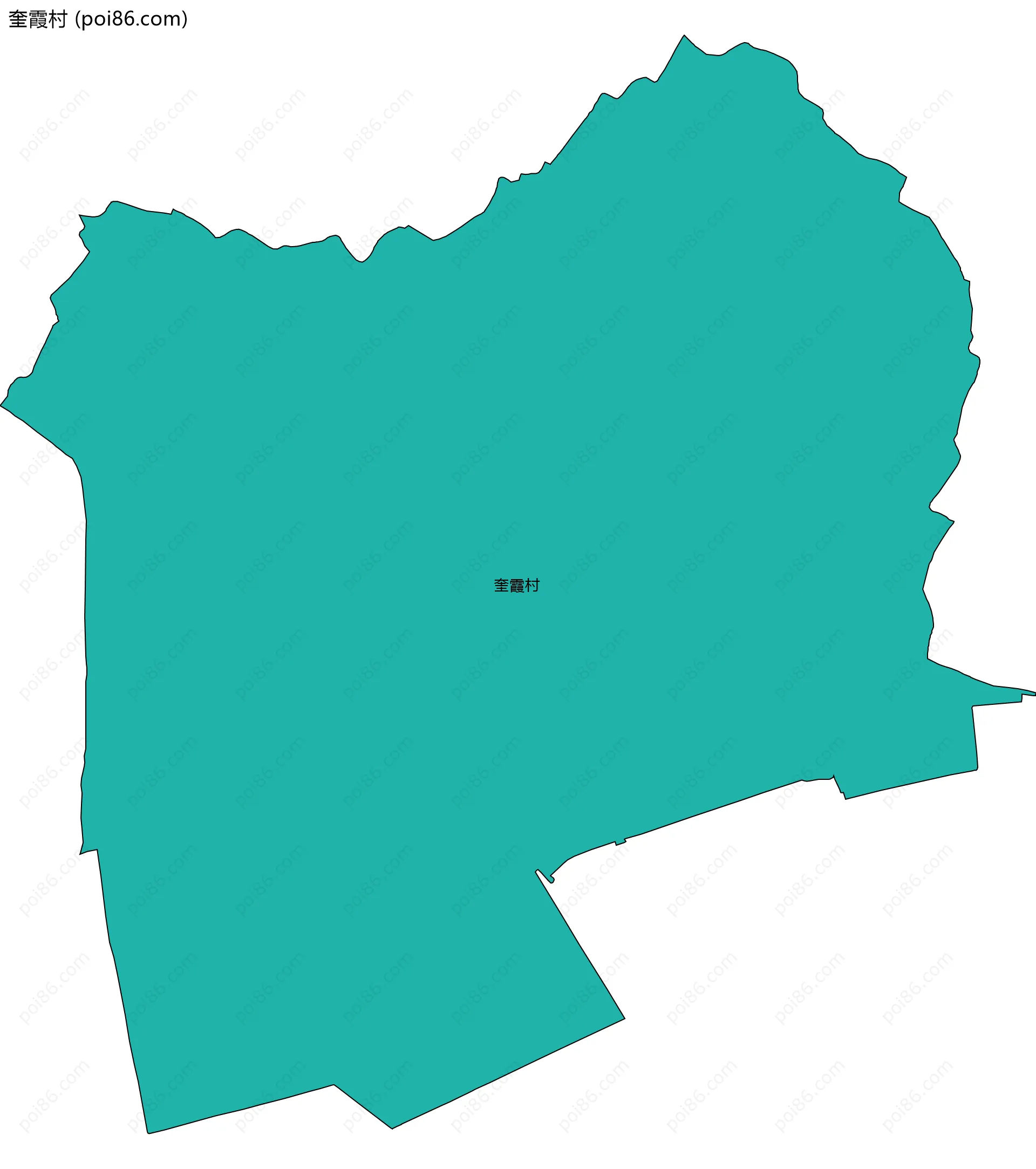 奎霞村边界地图