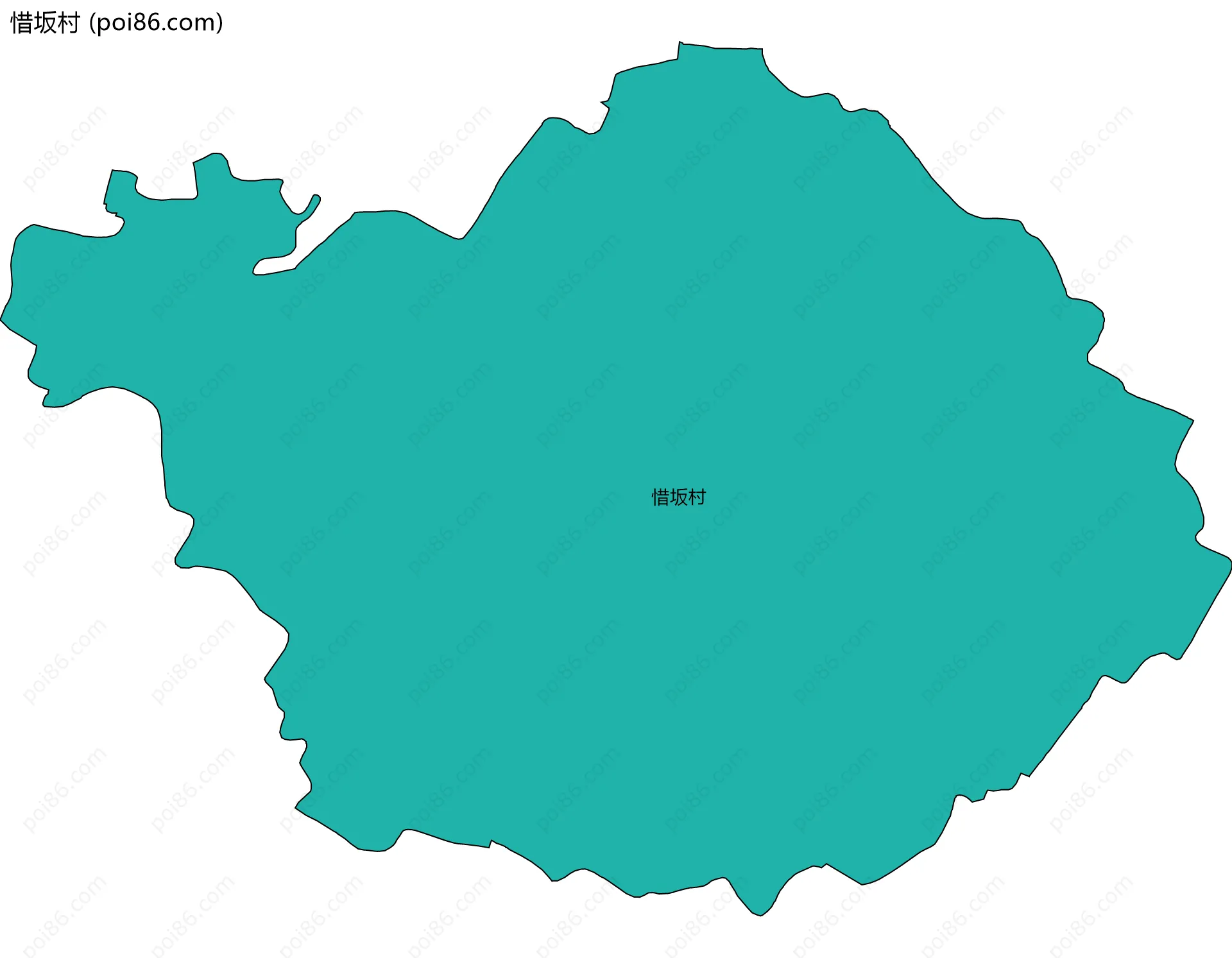 惜坂村边界地图