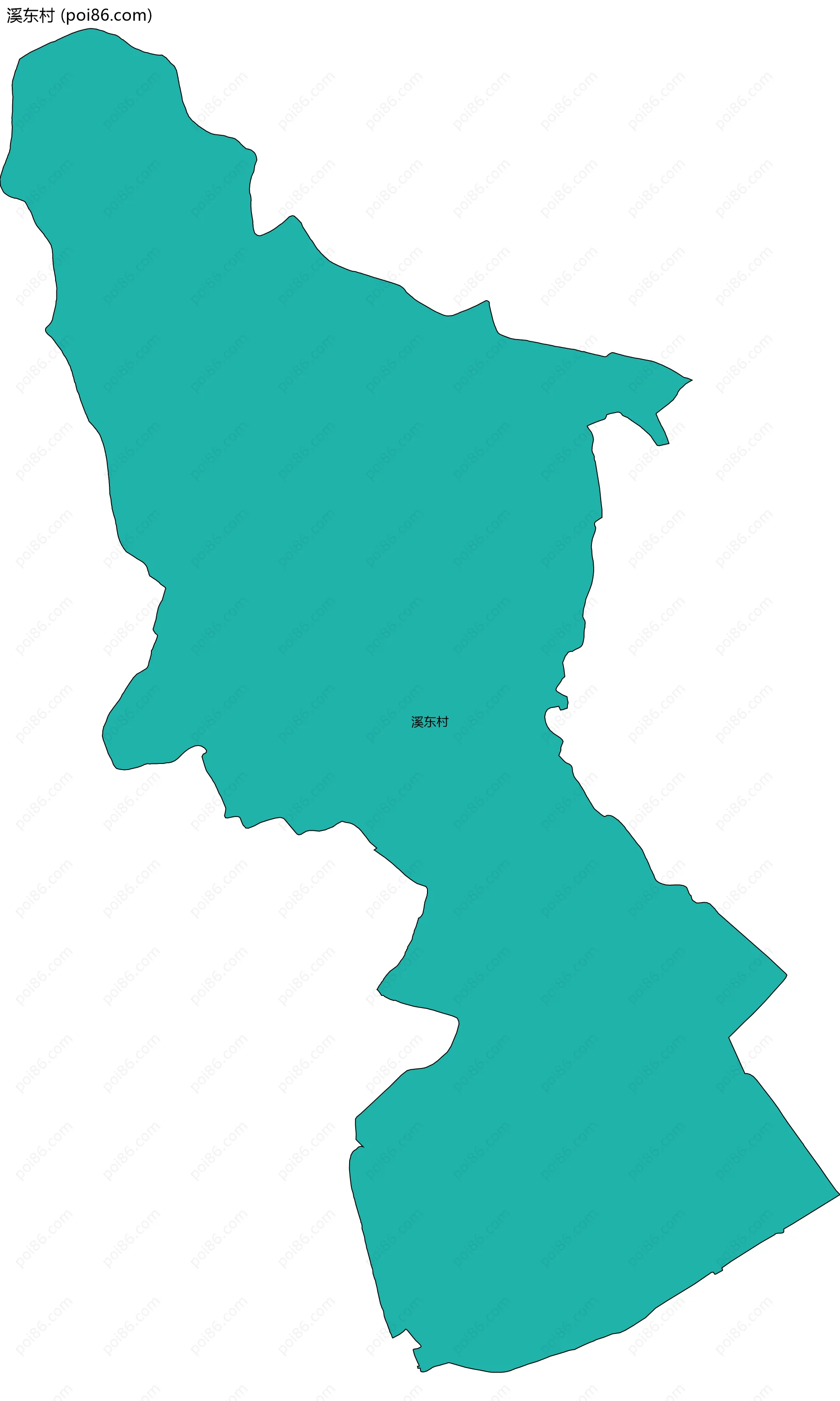 溪东村边界地图