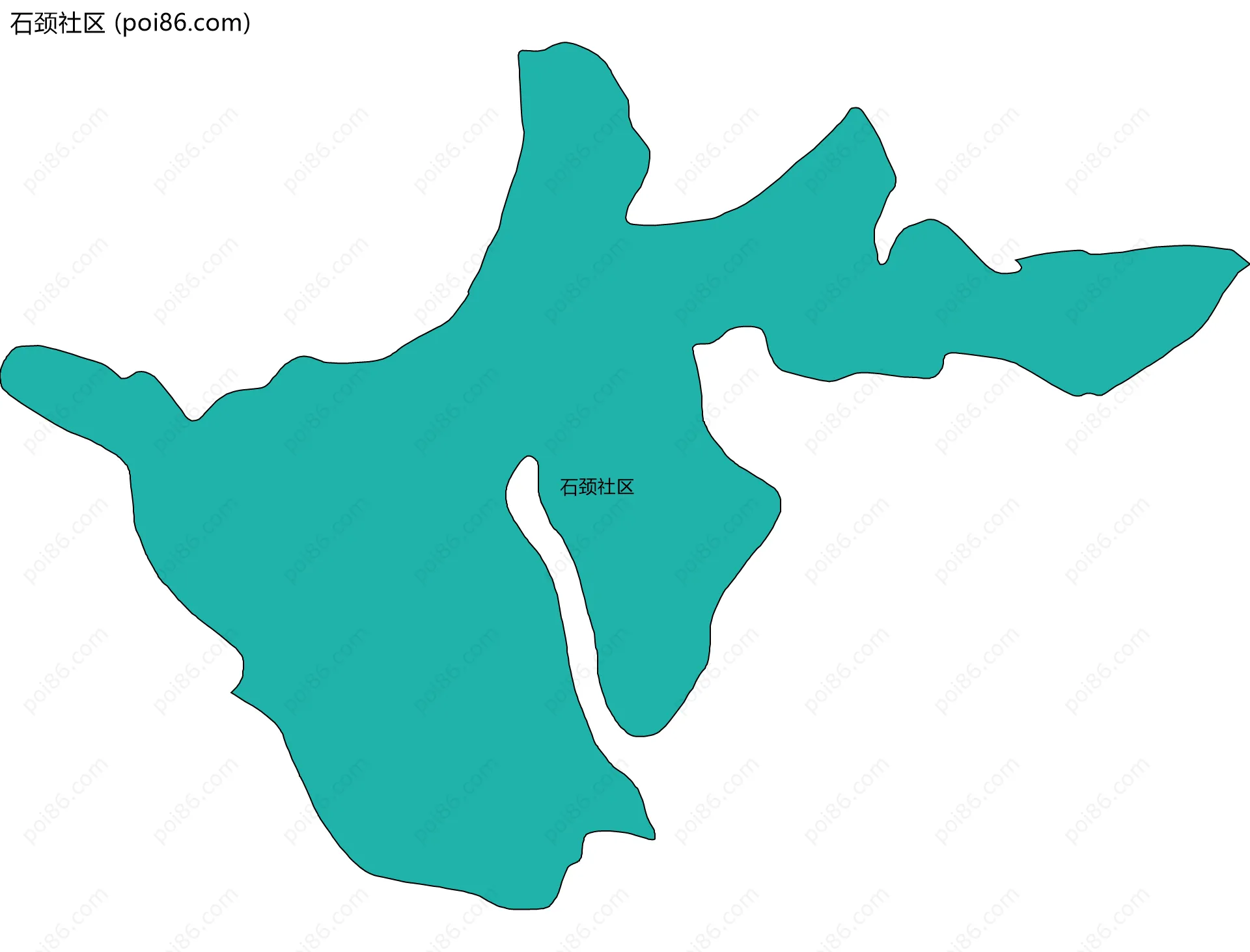 石颈社区边界地图