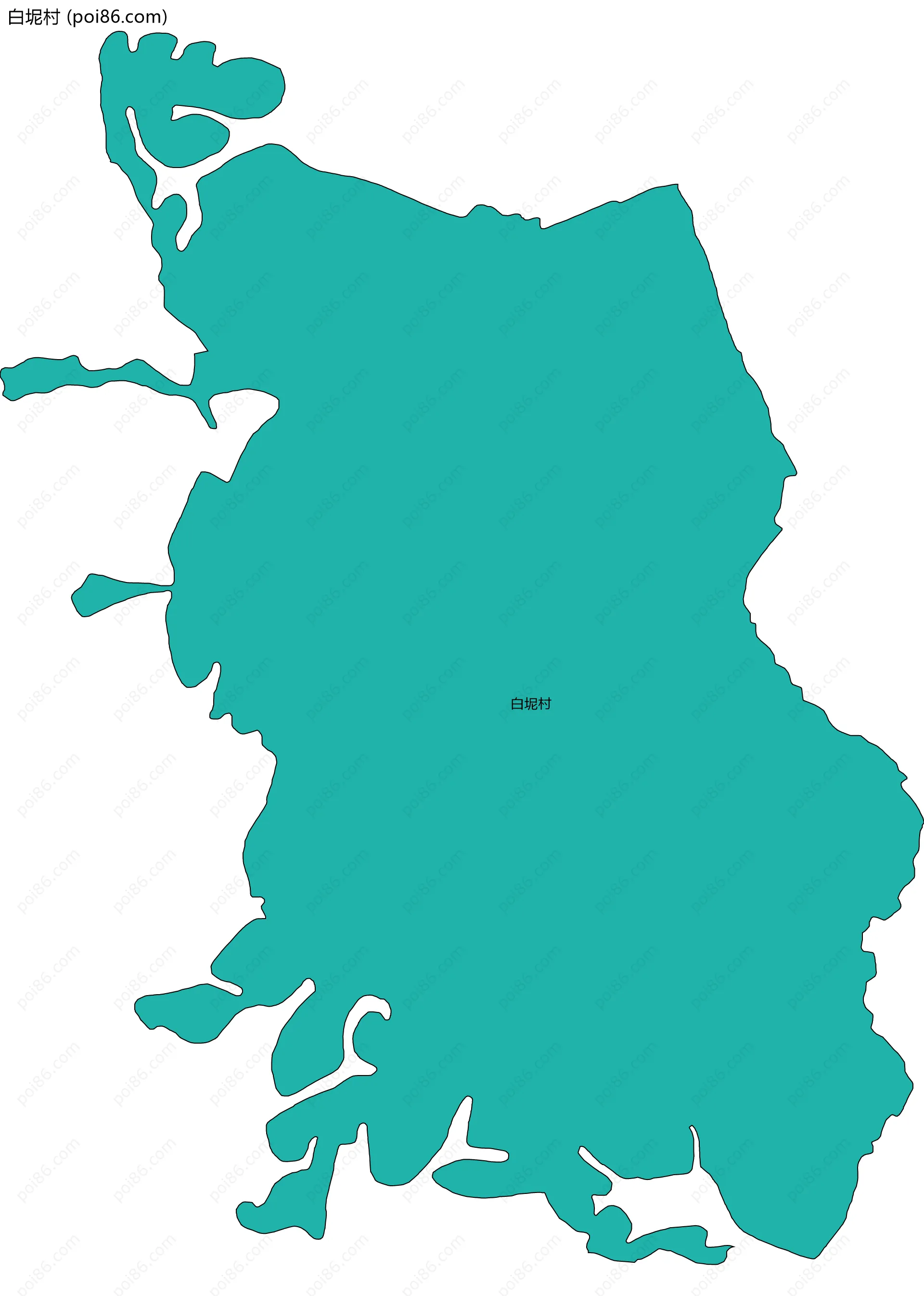 白坭村边界地图