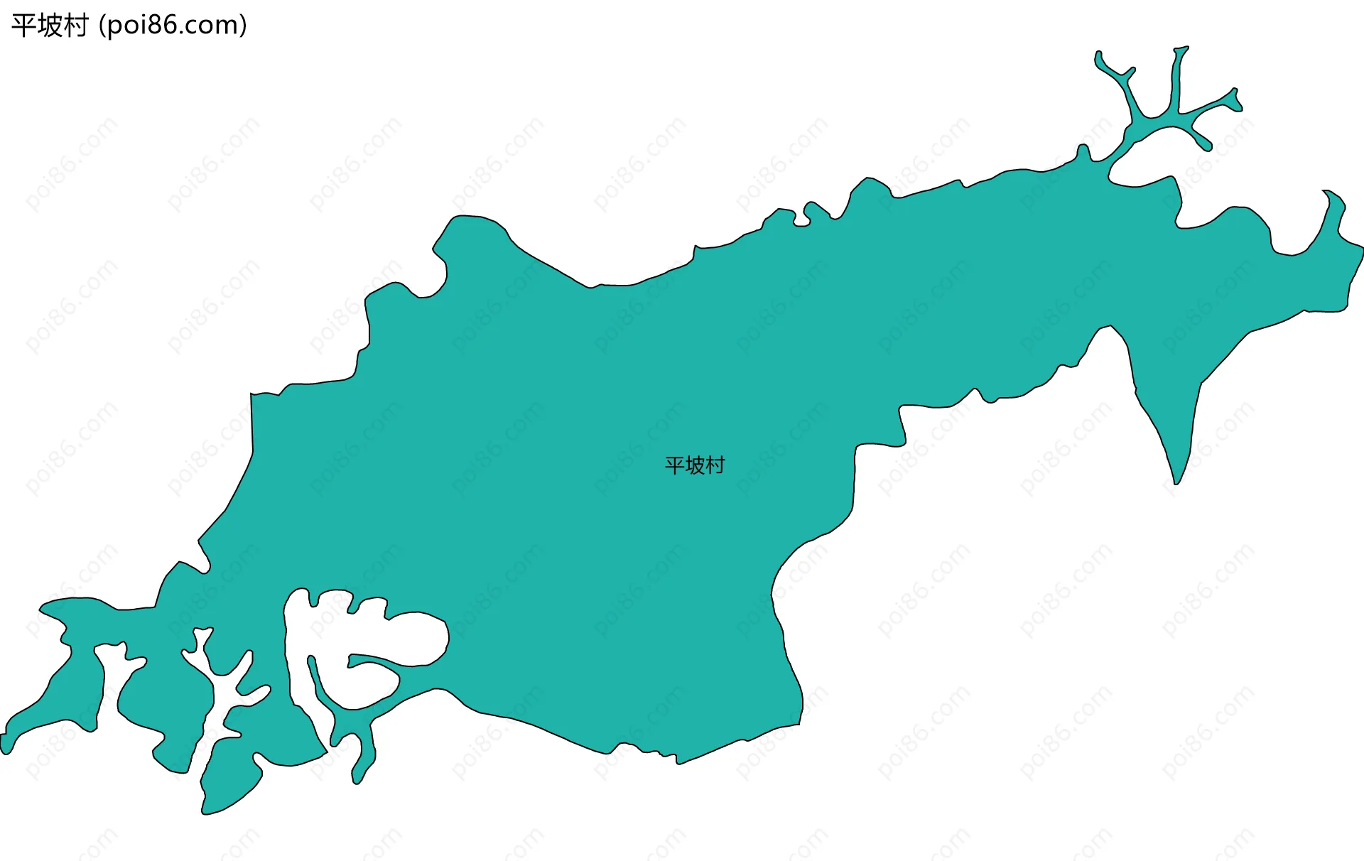 平坡村边界地图