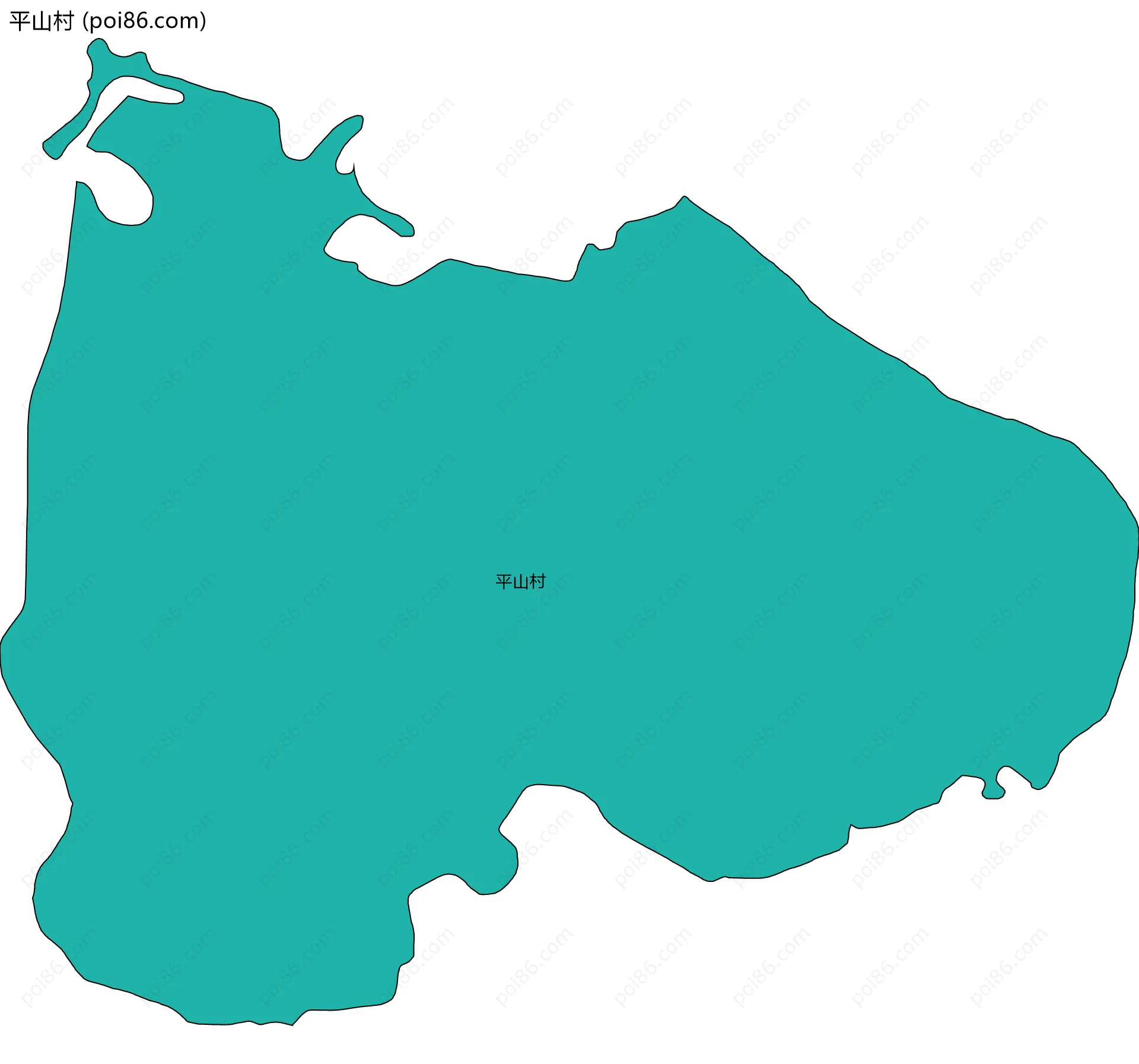 平山村边界地图