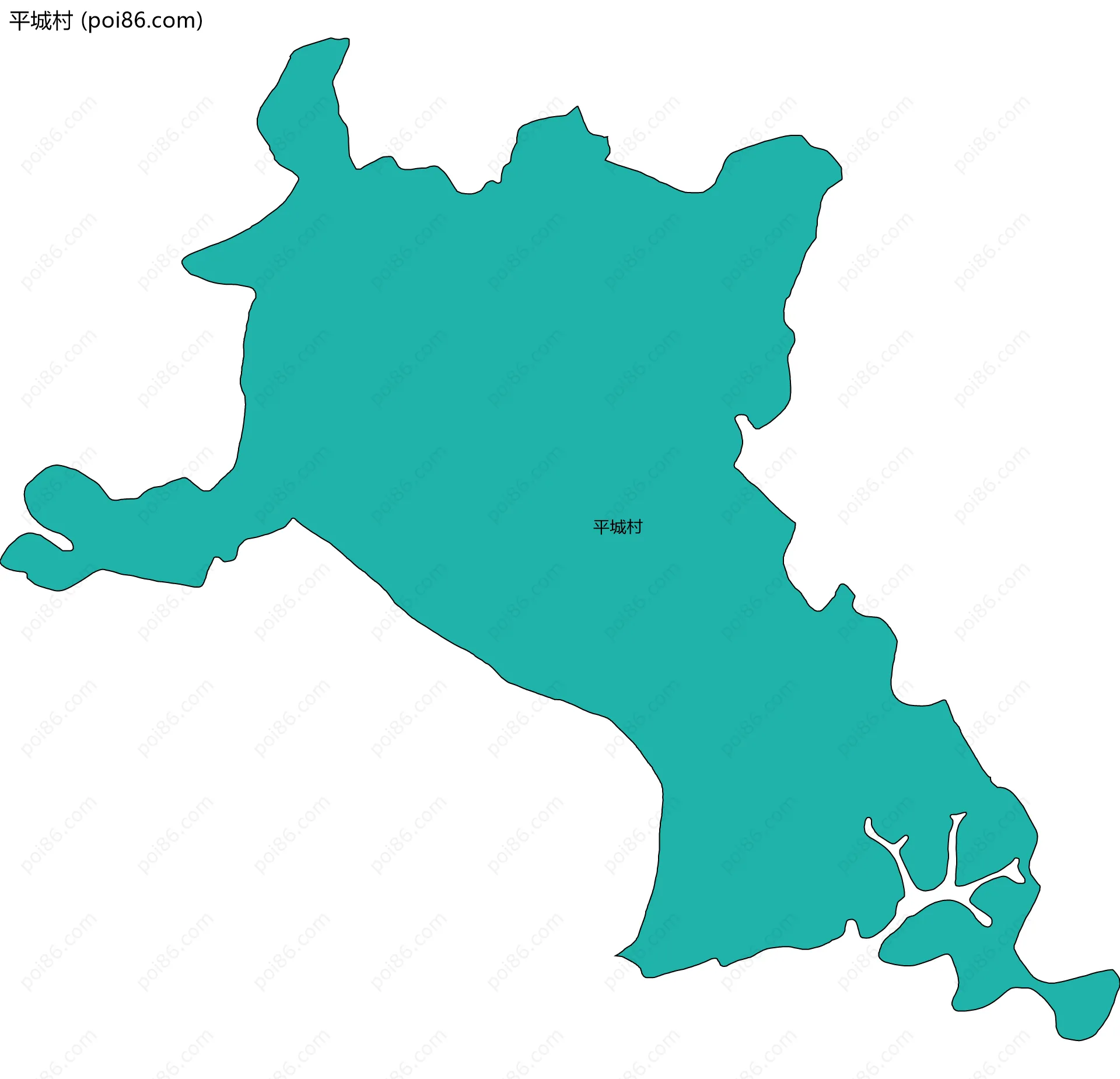 平城村边界地图