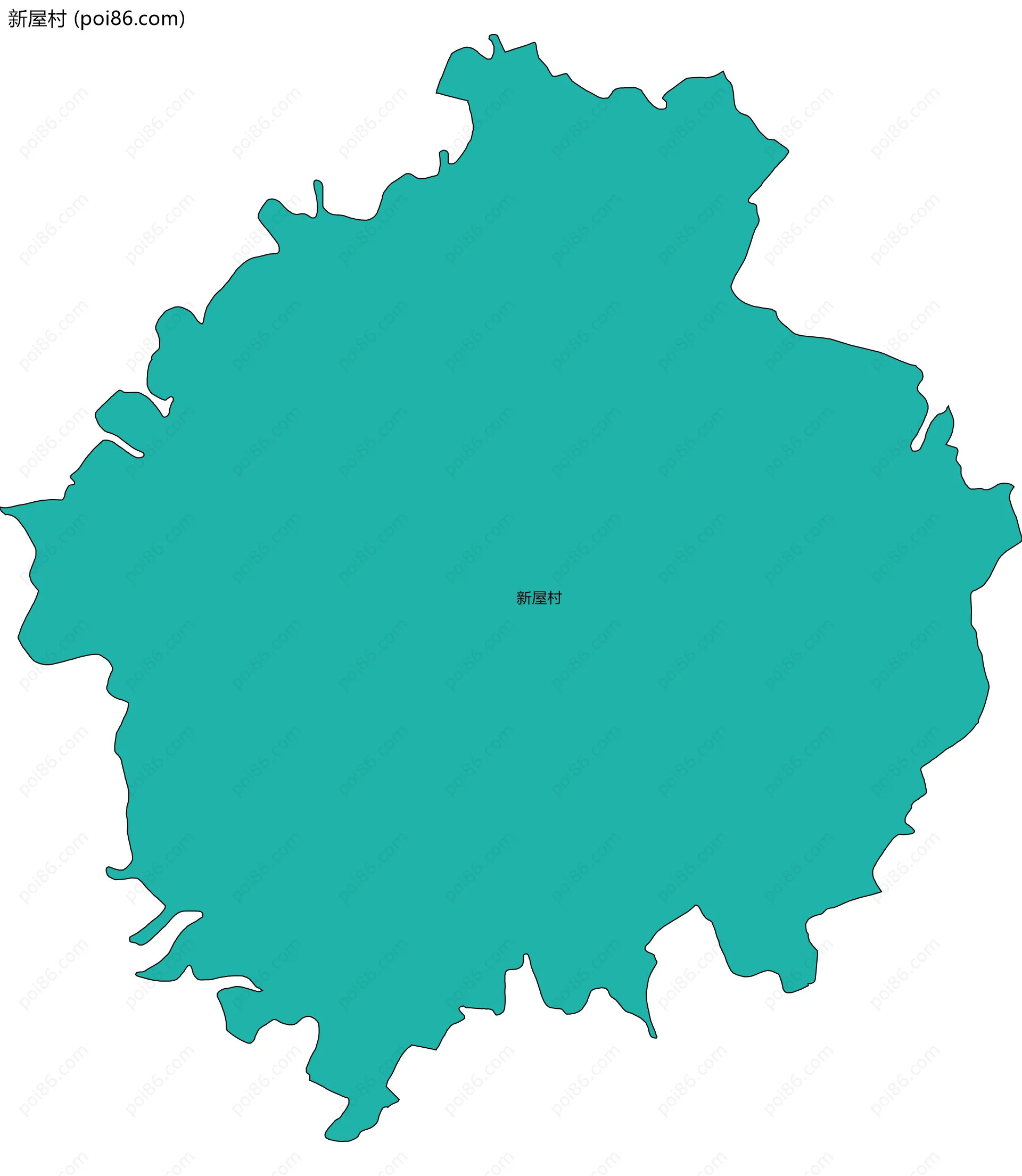 新屋村边界地图