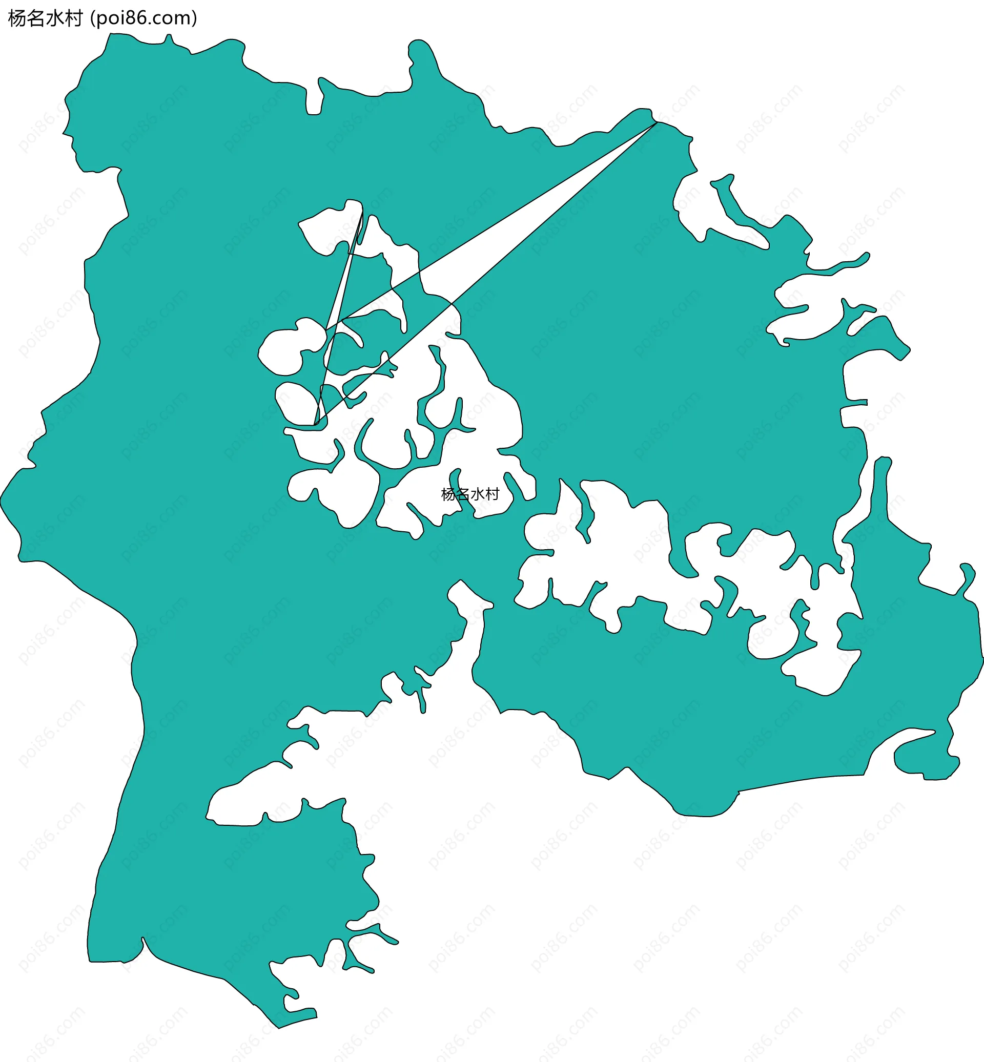 杨名水村边界地图