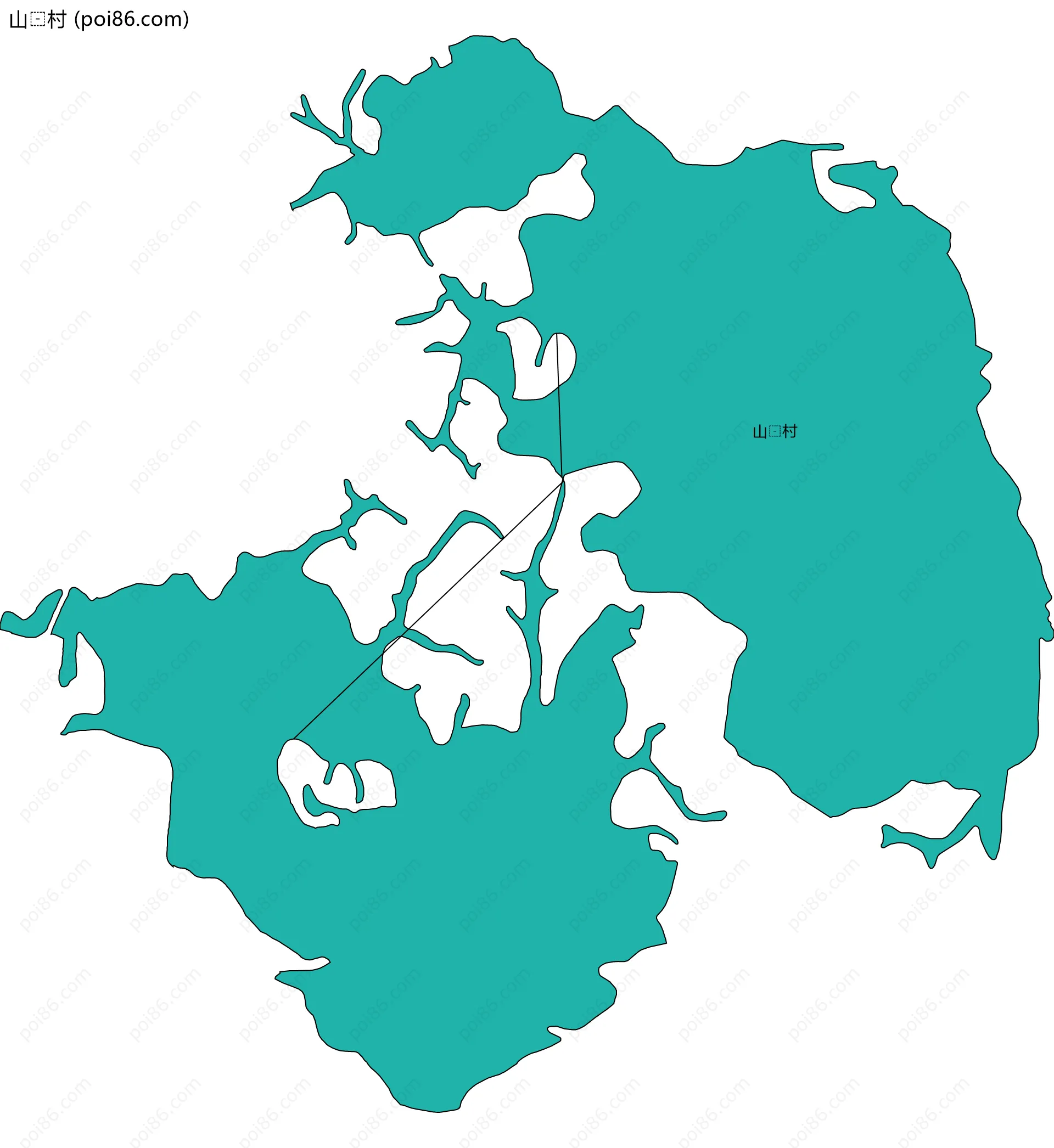 山村边界地图