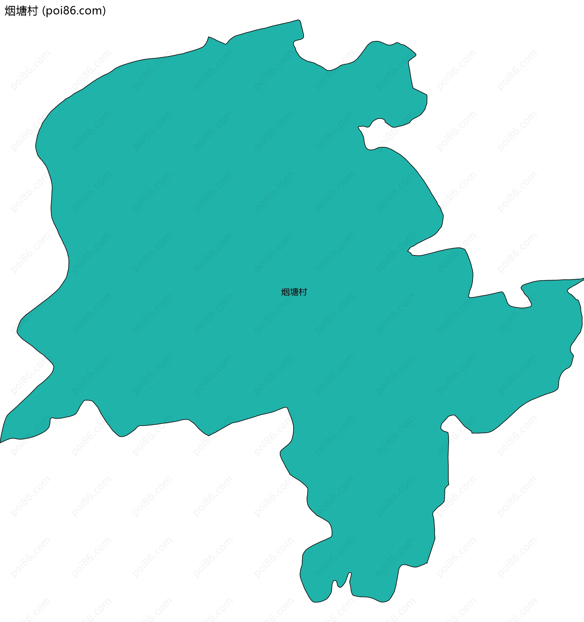 烟塘村边界地图