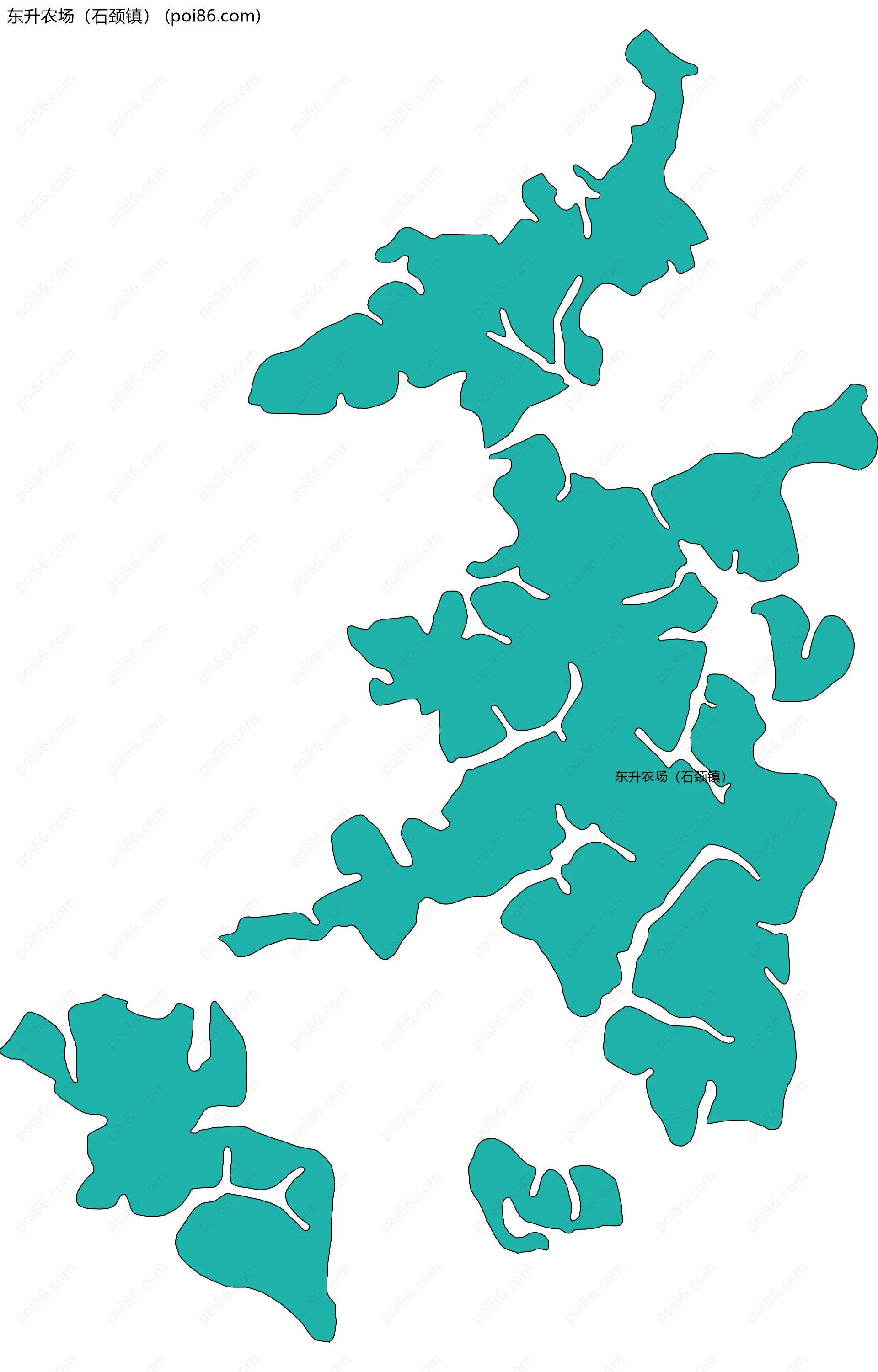 东升农场（石颈镇）边界地图
