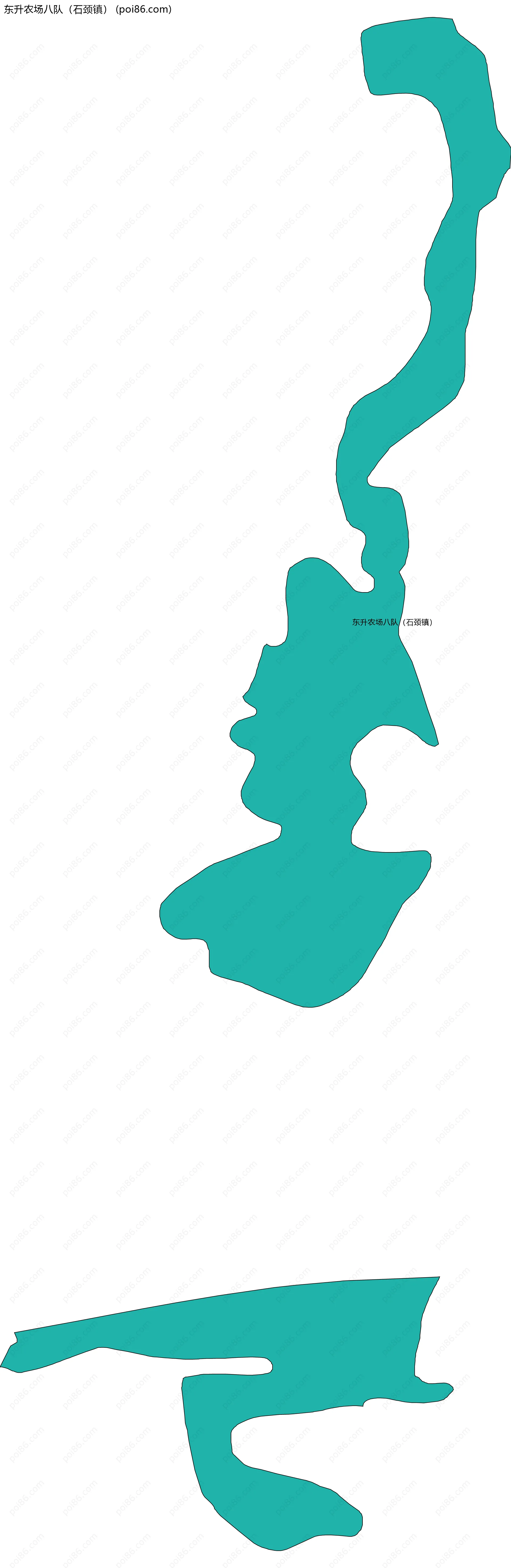 东升农场八队（石颈镇）边界地图