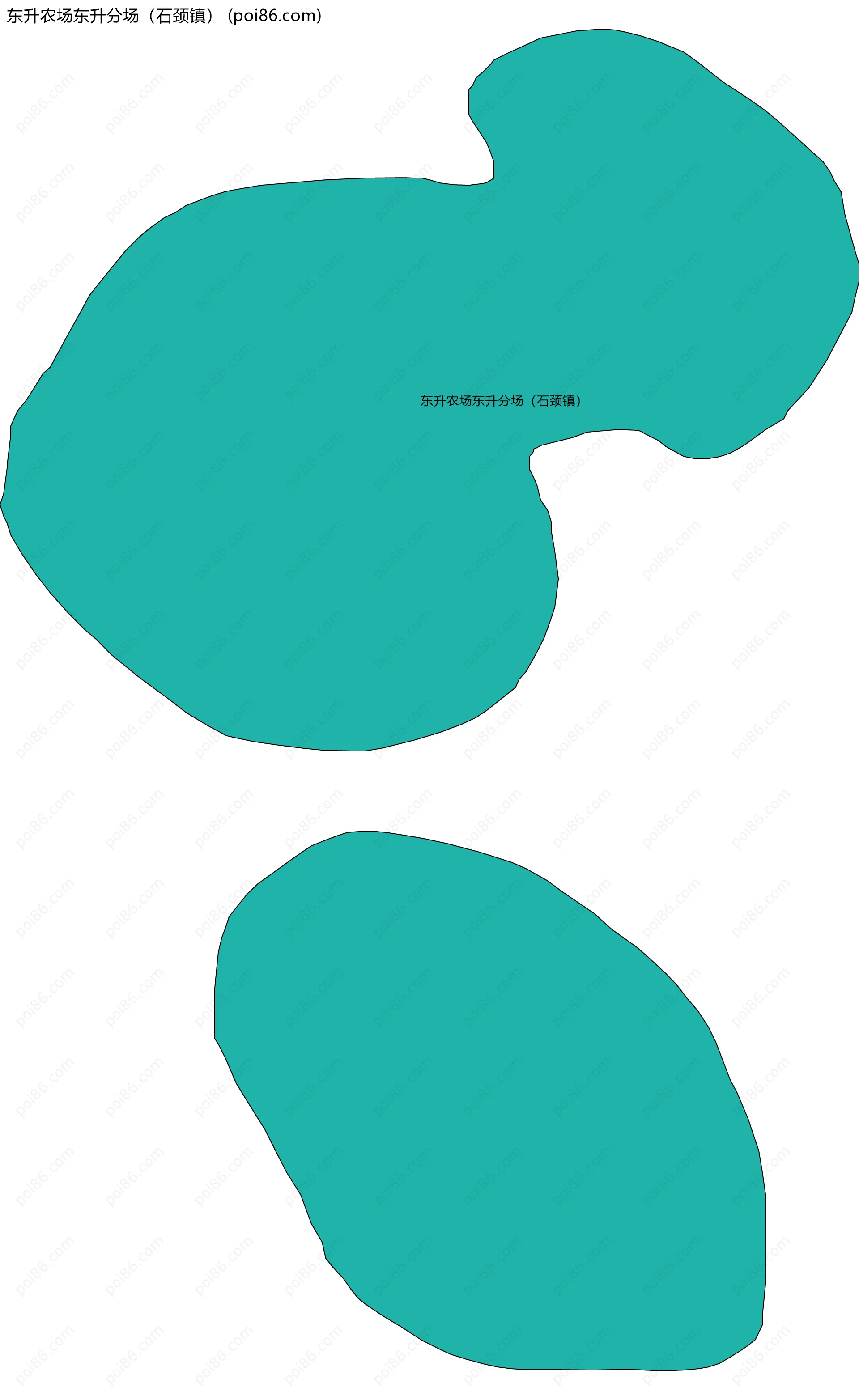 东升农场东升分场（石颈镇）边界地图