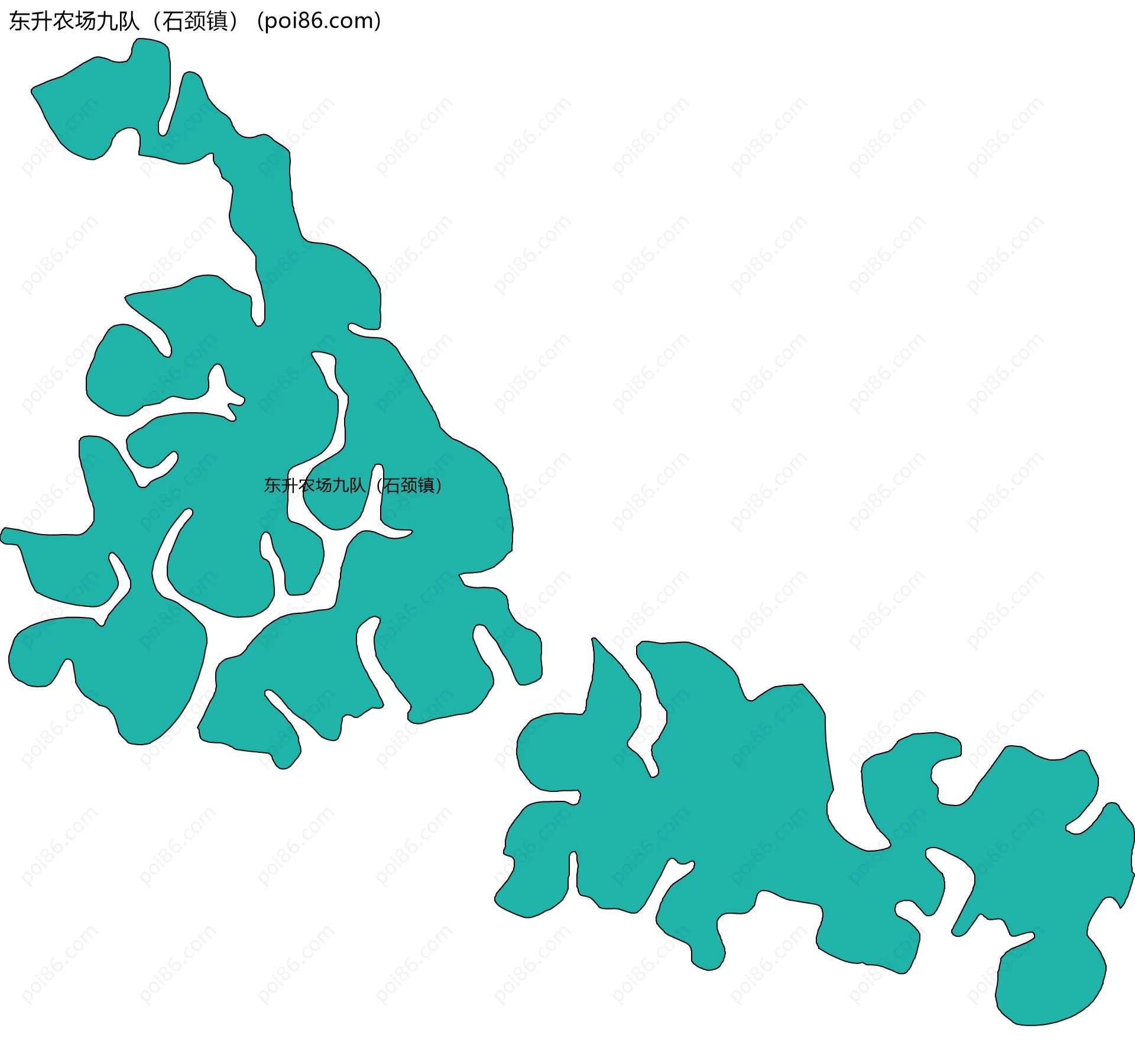 东升农场九队（石颈镇）边界地图