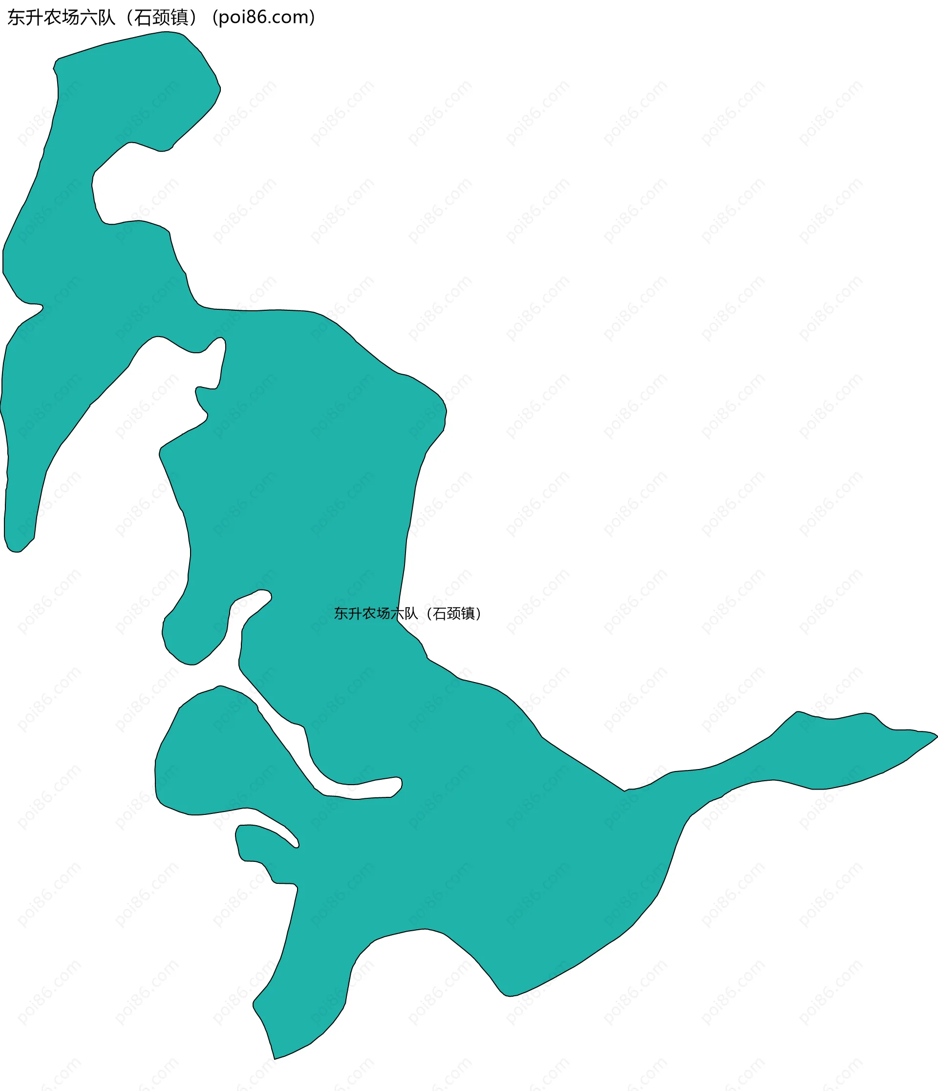 东升农场六队（石颈镇）边界地图