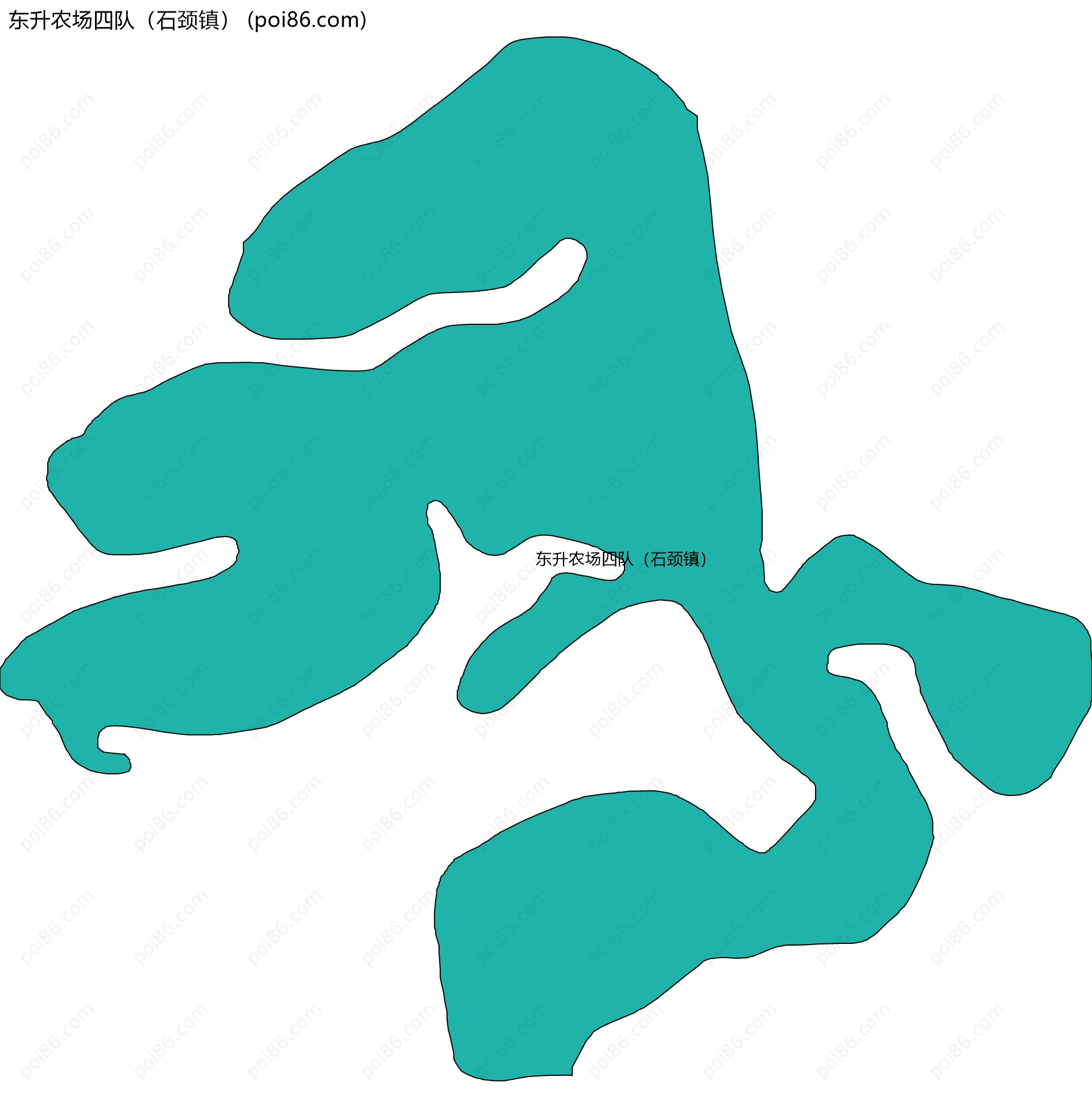 东升农场四队（石颈镇）边界地图