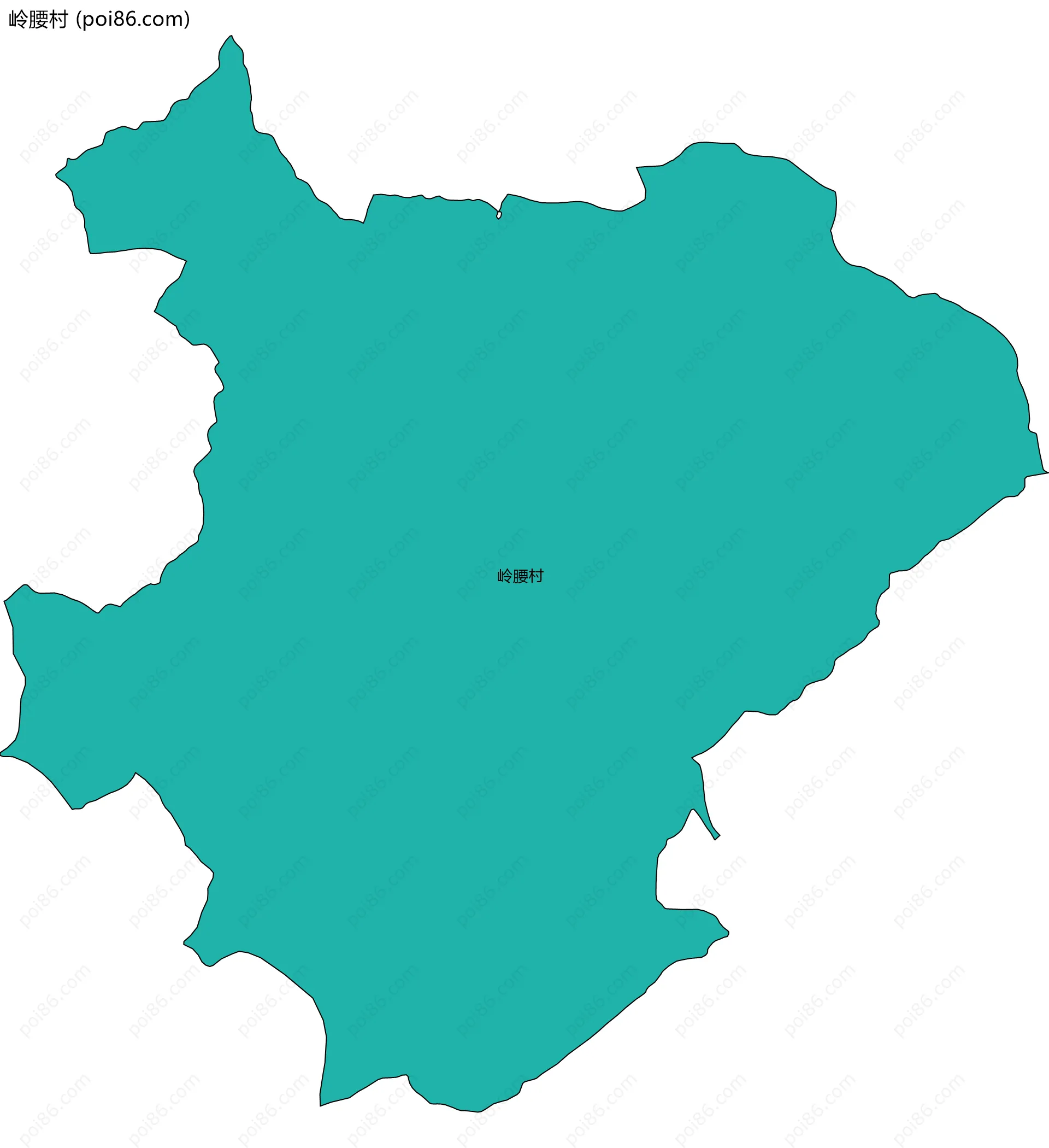 岭腰村边界地图