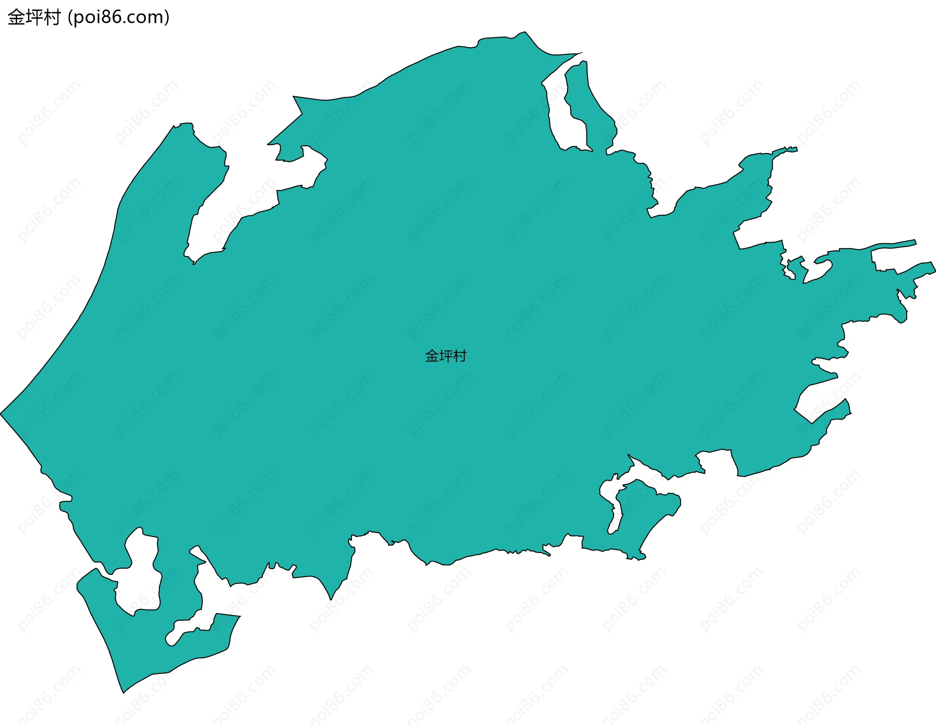 金坪村边界地图