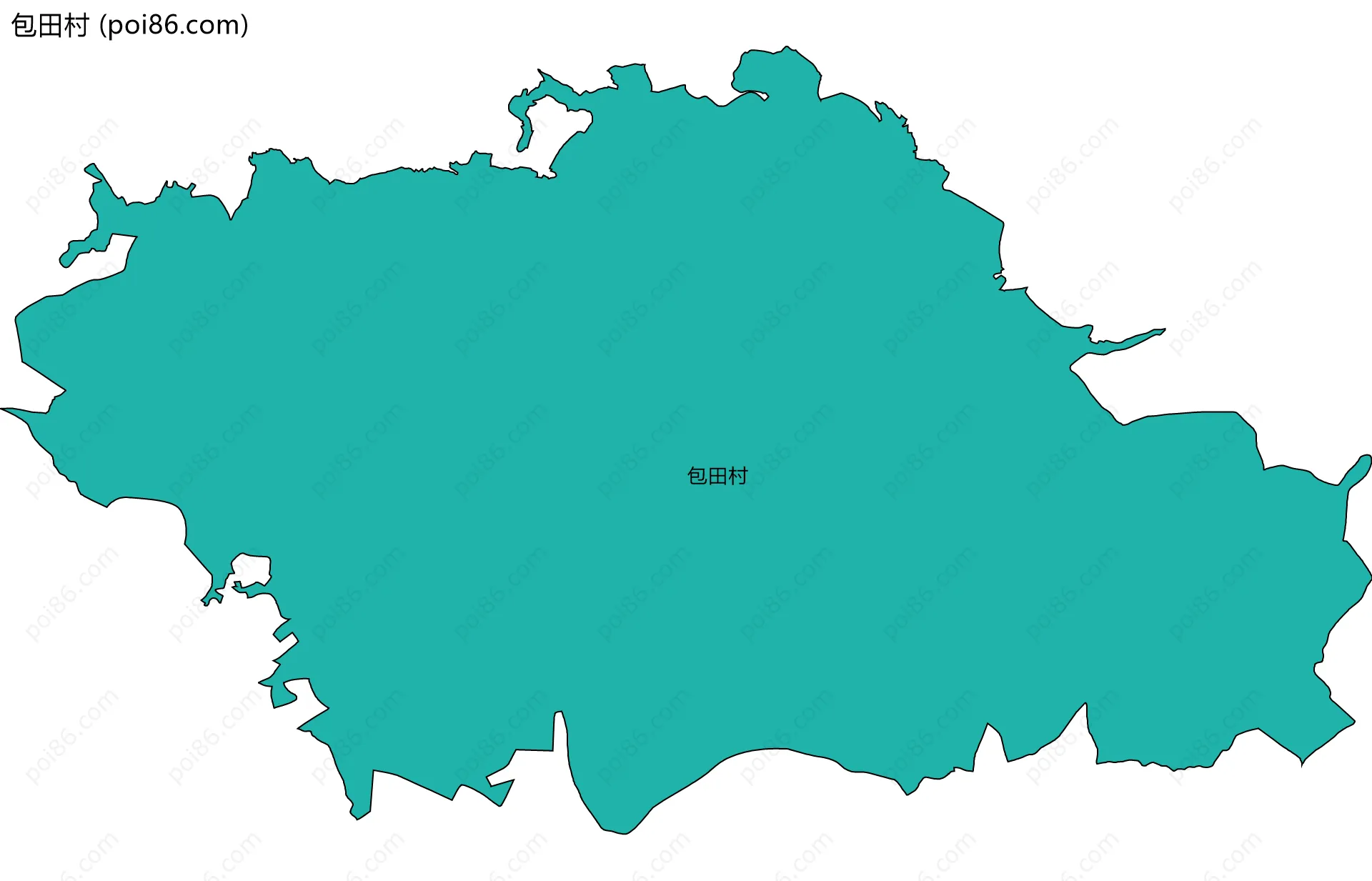 包田村边界地图