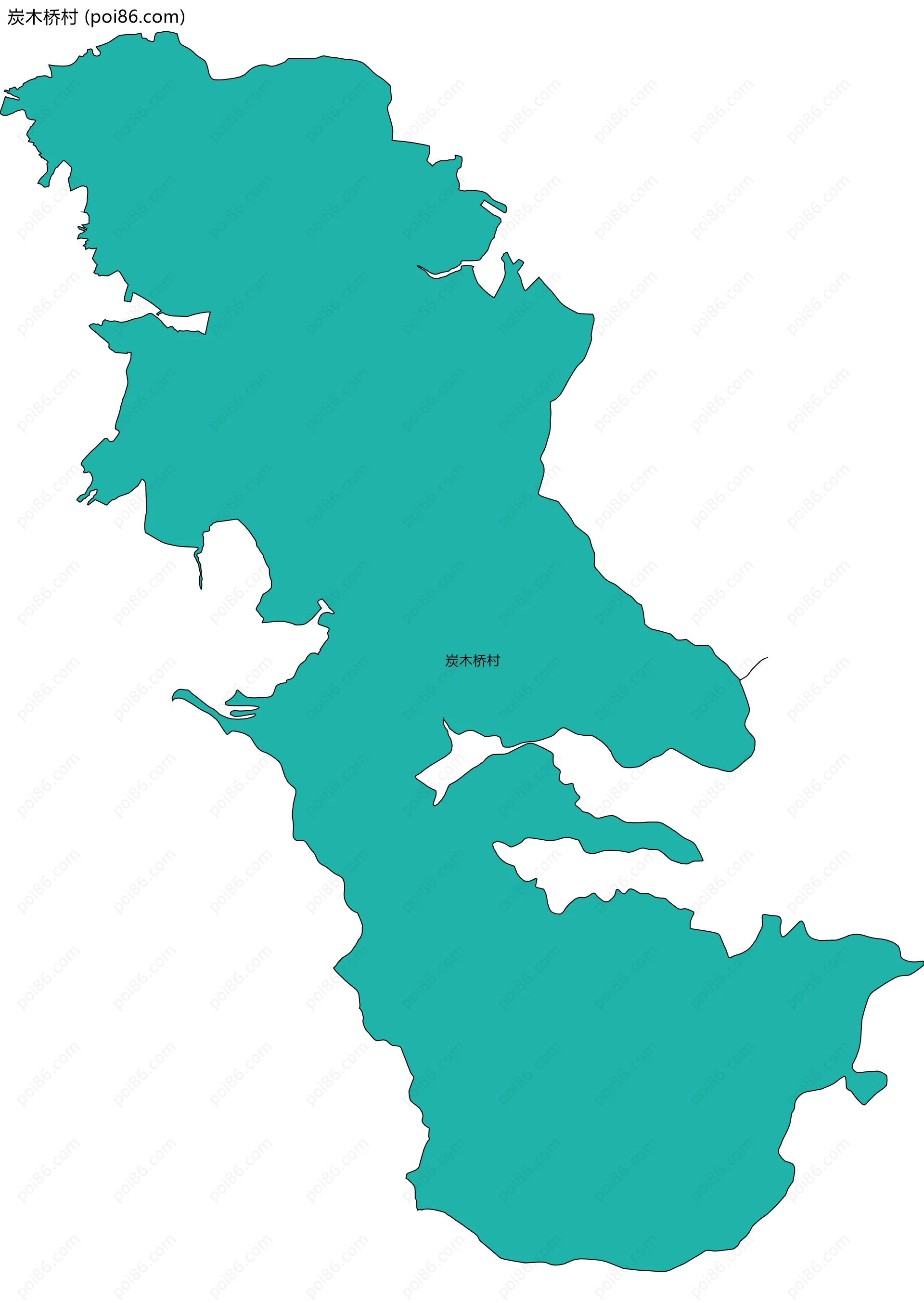 炭木桥村边界地图