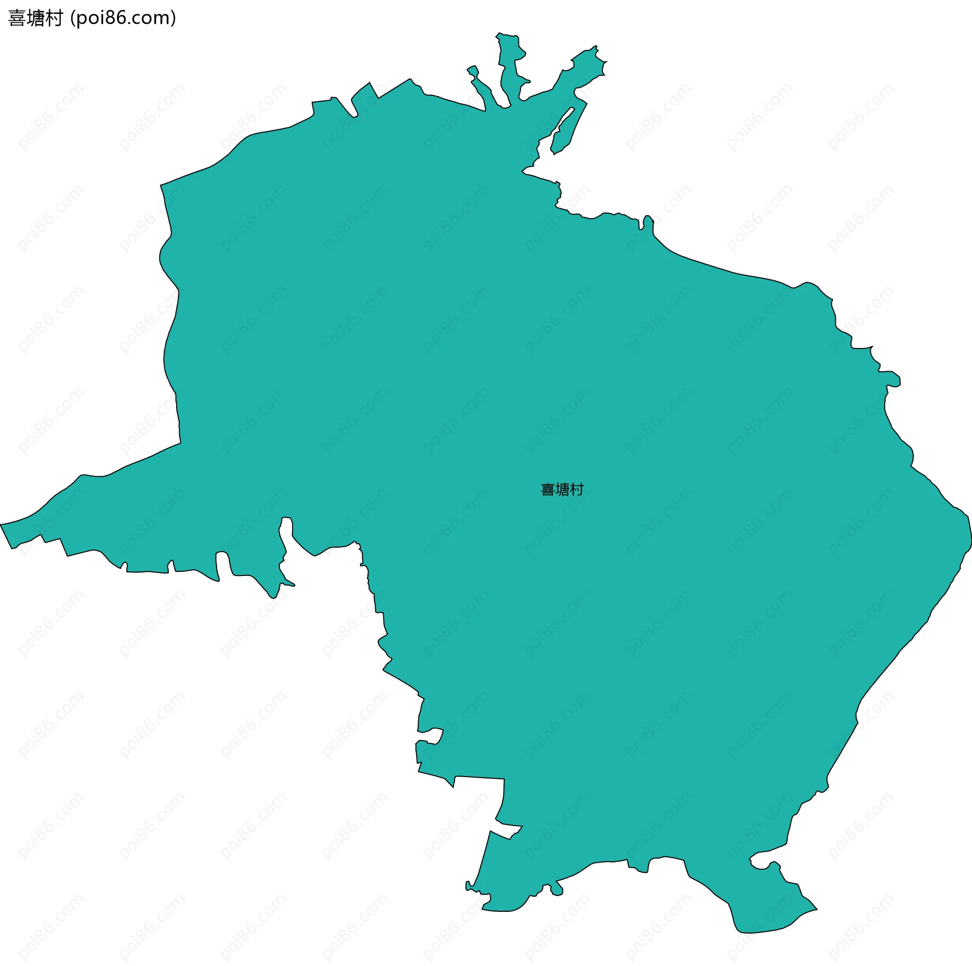 喜塘村边界地图