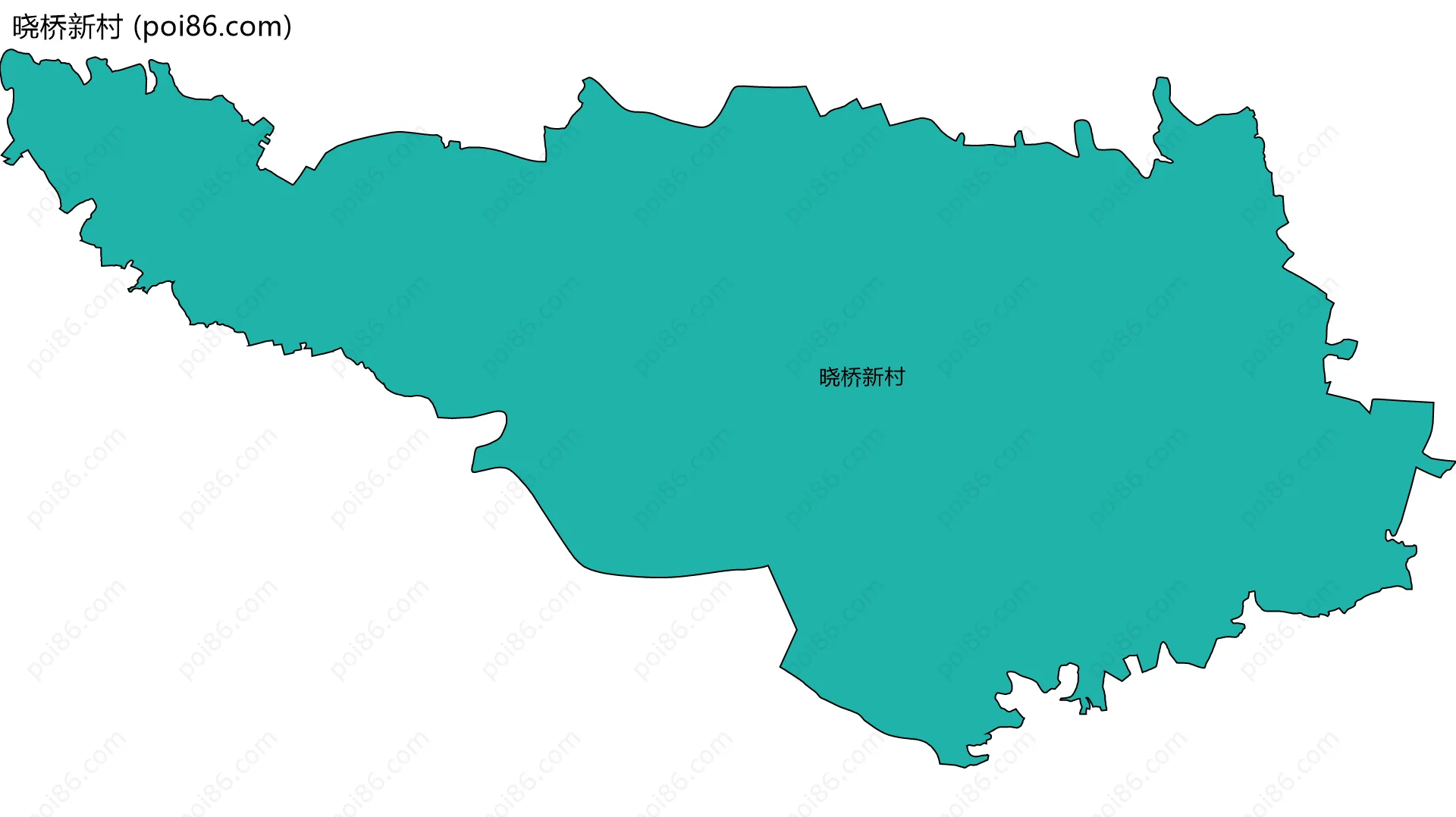 晓桥新村边界地图