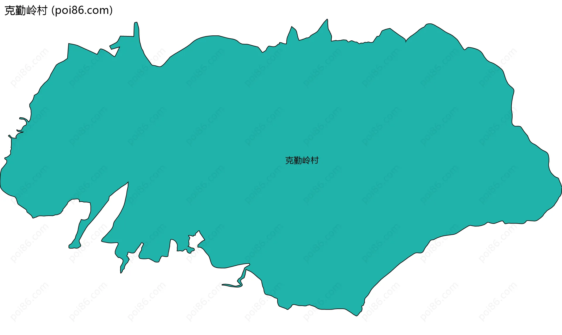 克勤岭村边界地图