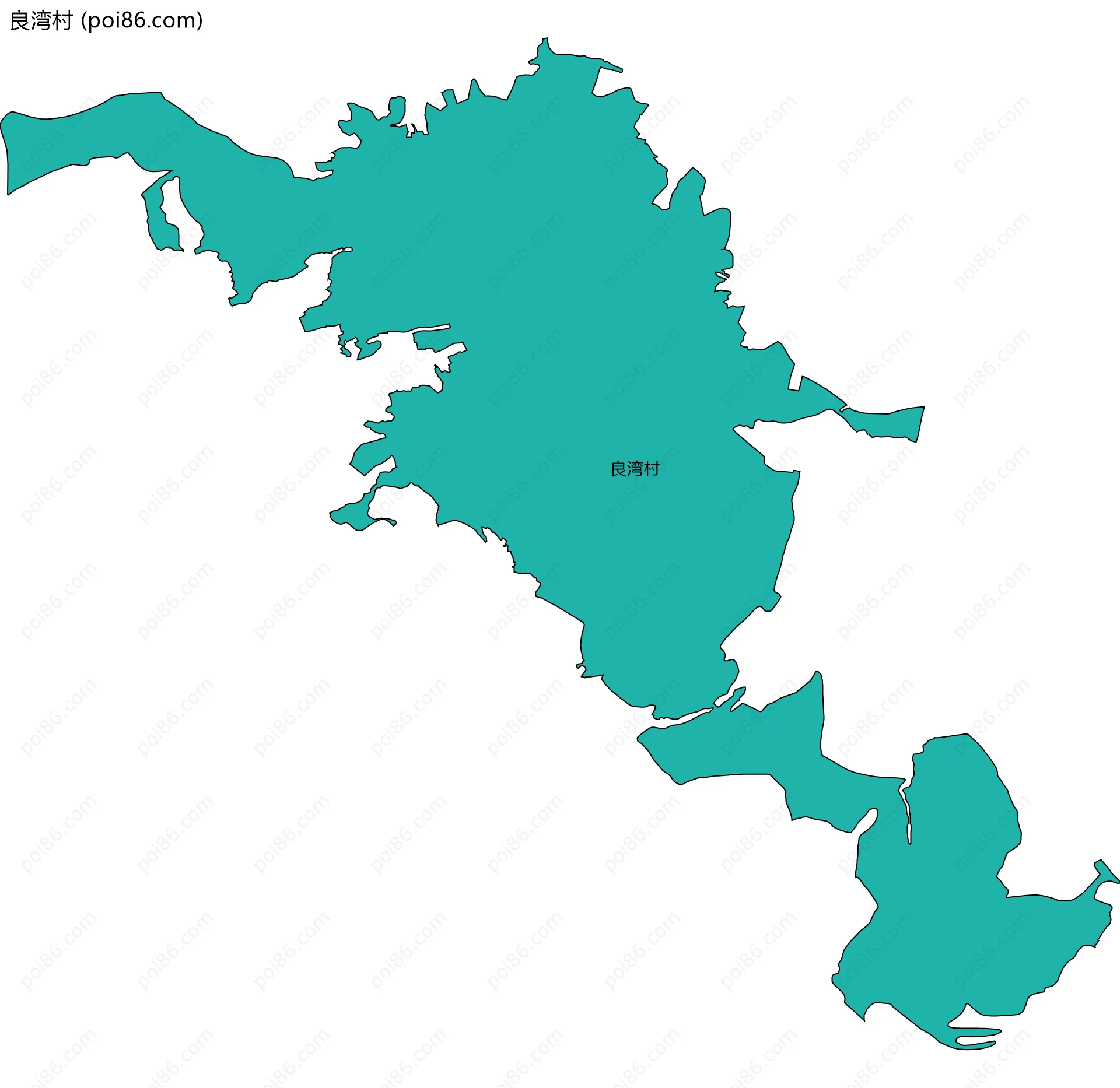 良湾村边界地图