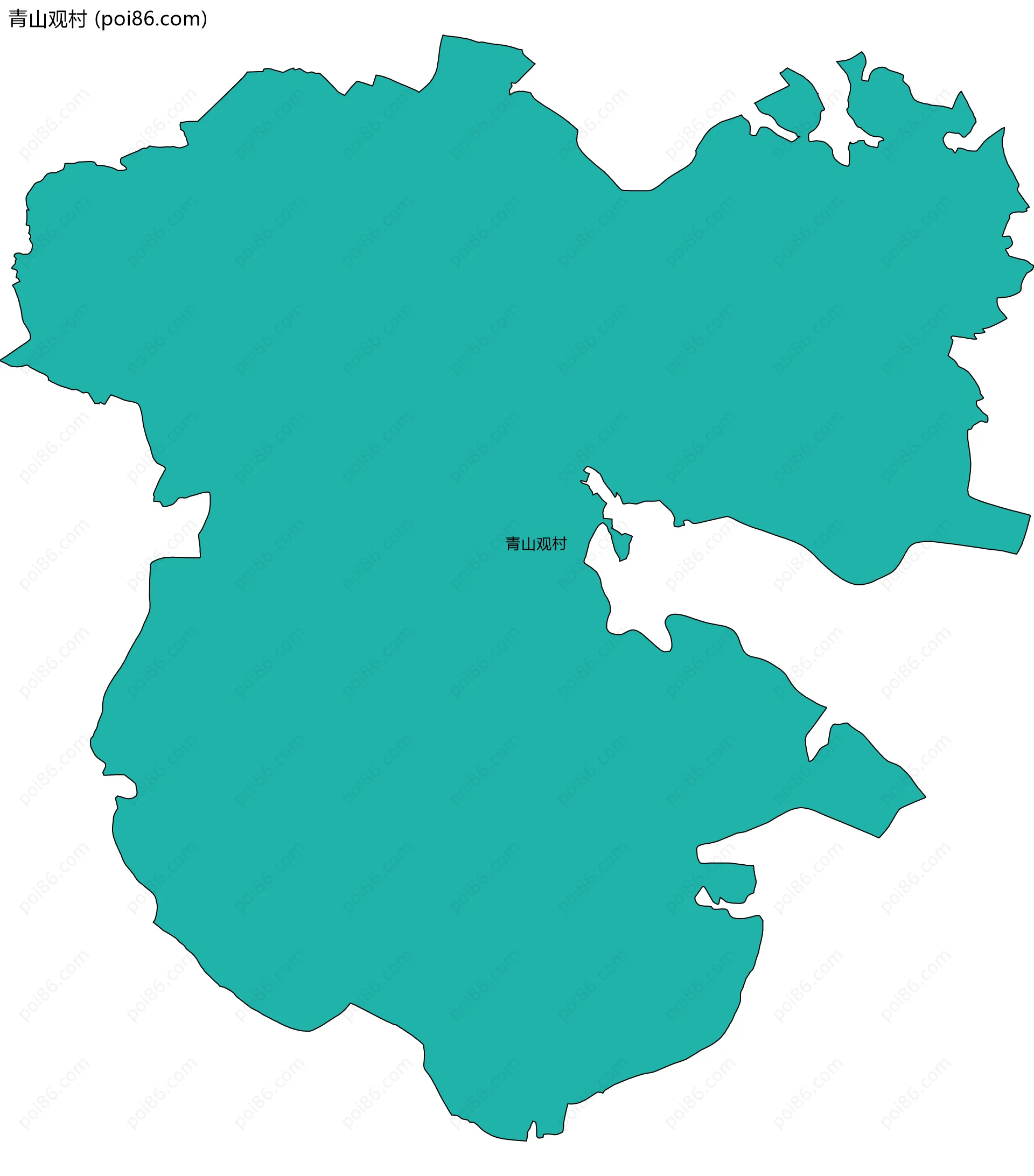 青山观村边界地图
