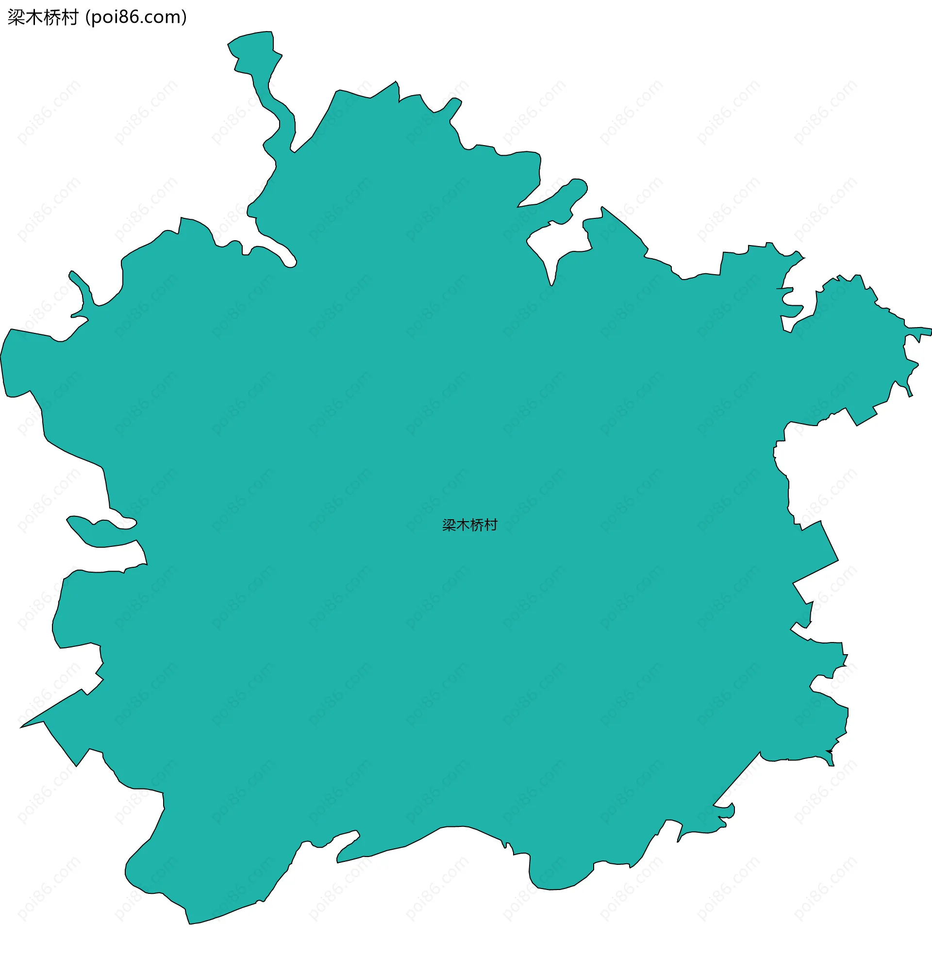 梁木桥村边界地图