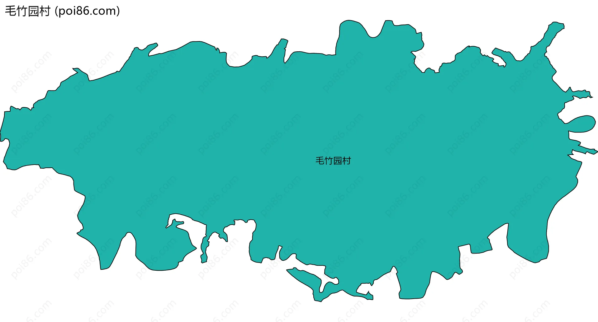 毛竹园村边界地图