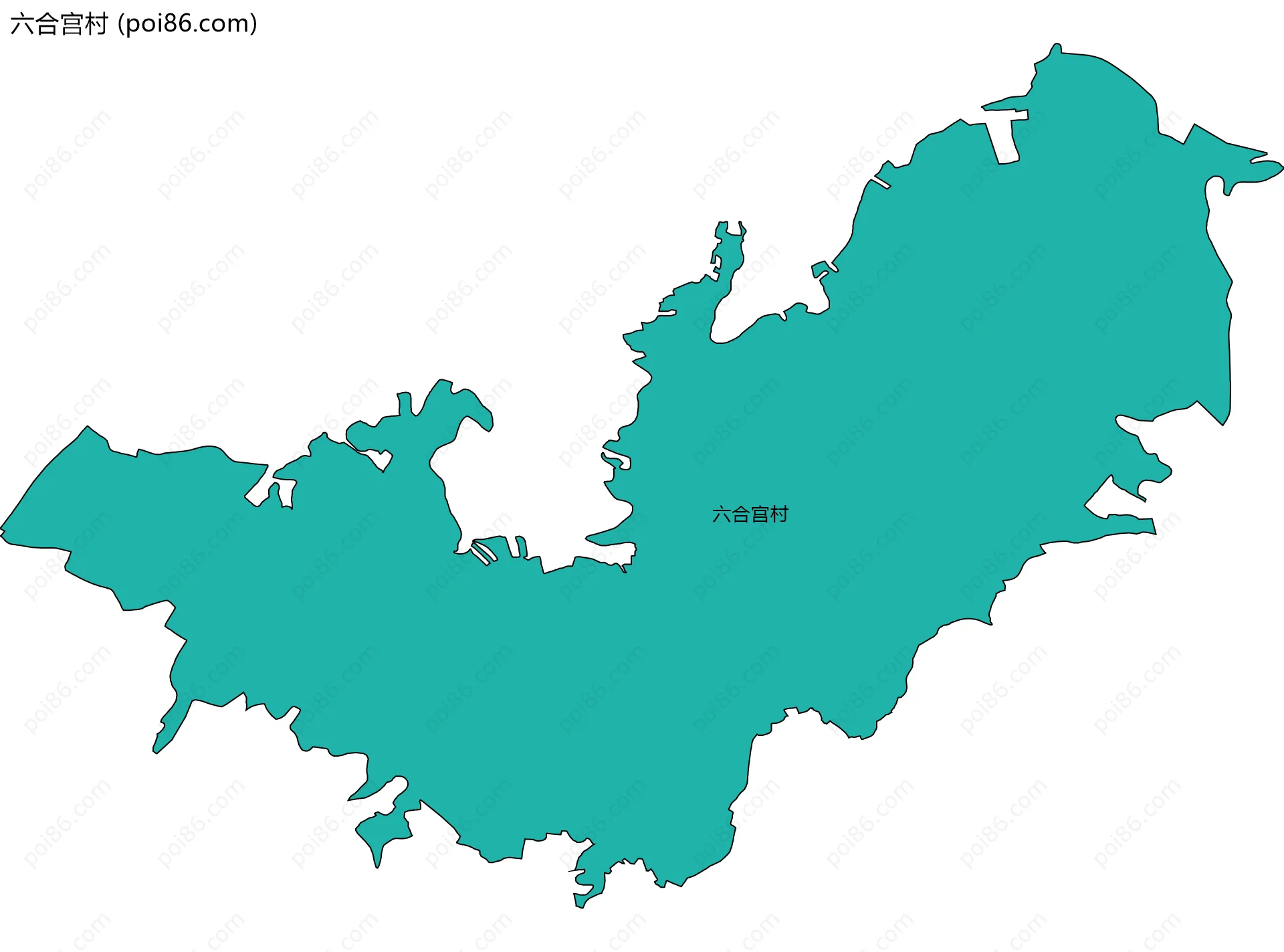 六合宫村边界地图