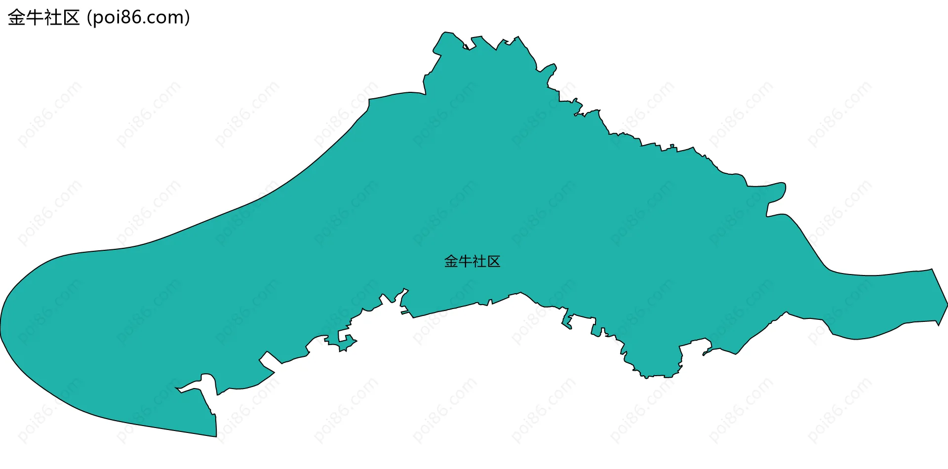 金牛社区边界地图