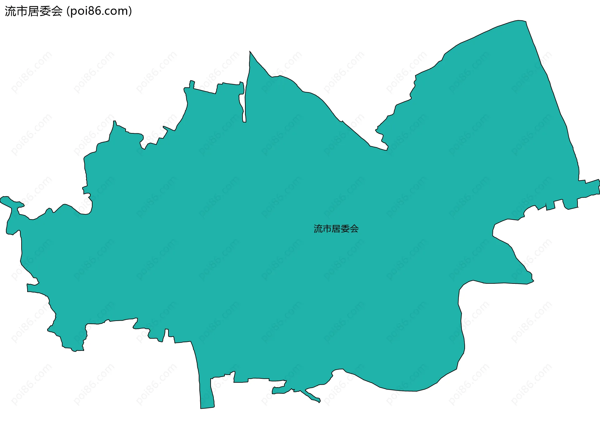 流市居委会边界地图